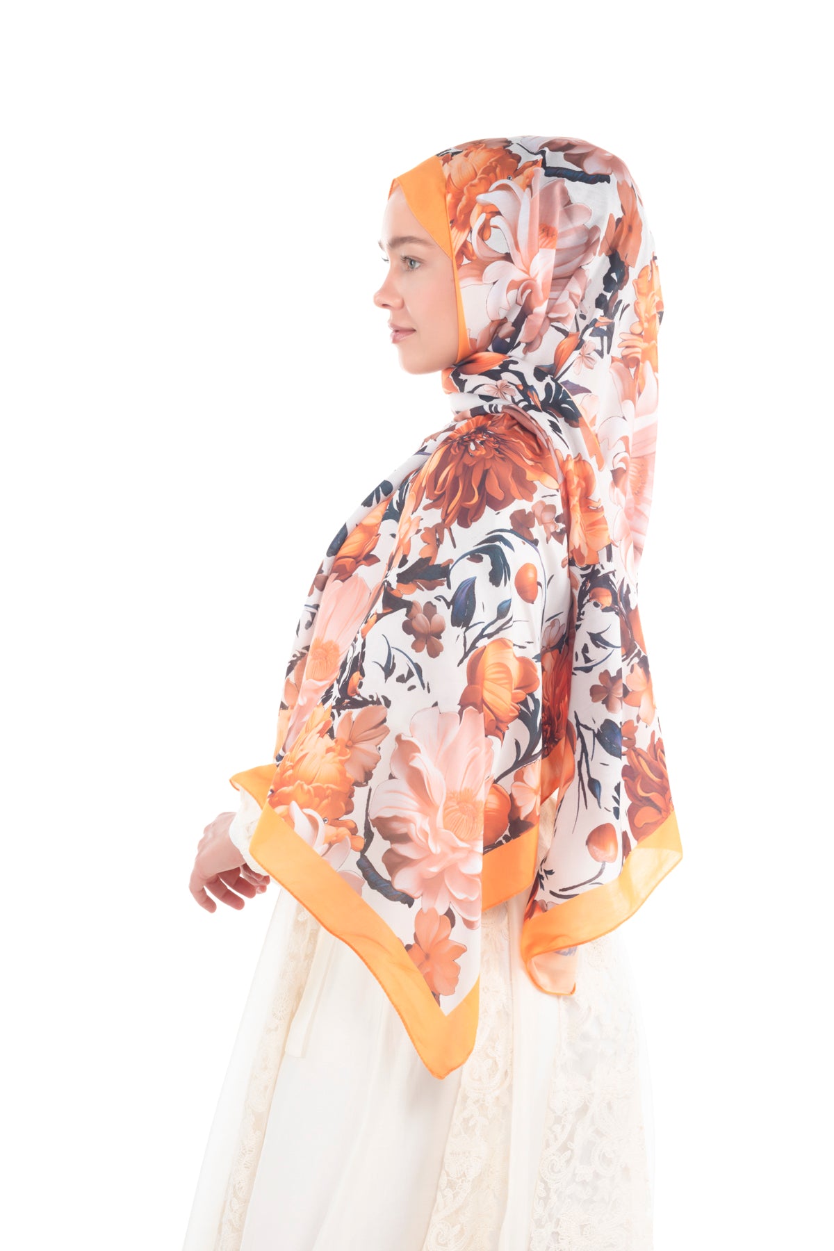 Versalis | Crimson Bloom Patterned So Soft™ Scarf Champagne Spring