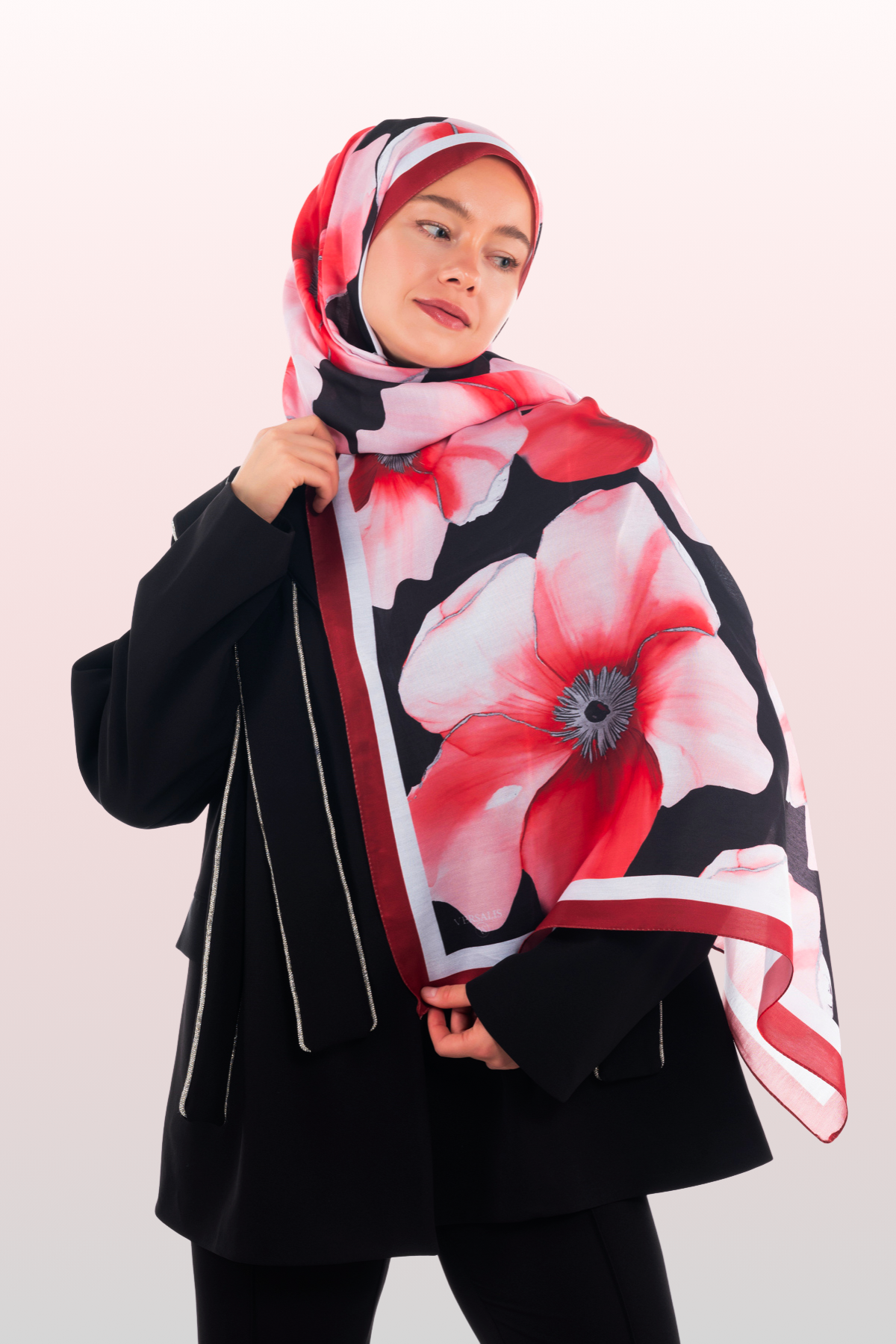 So Soft™ Shawl | Blush Flora - Light Pomegranate Blossom