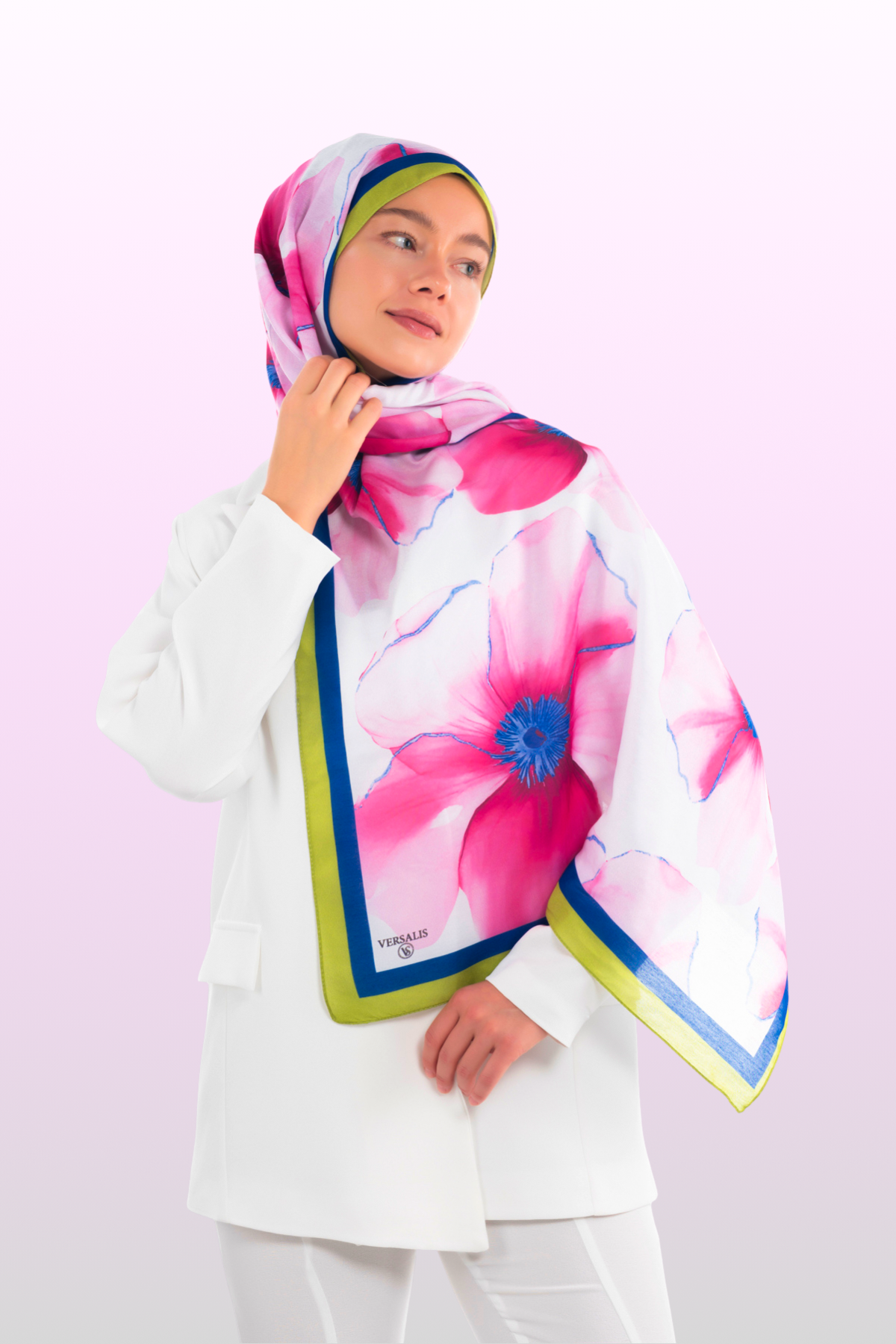 So Soft™ Shawl | Blush Flora - Light Pink Rose