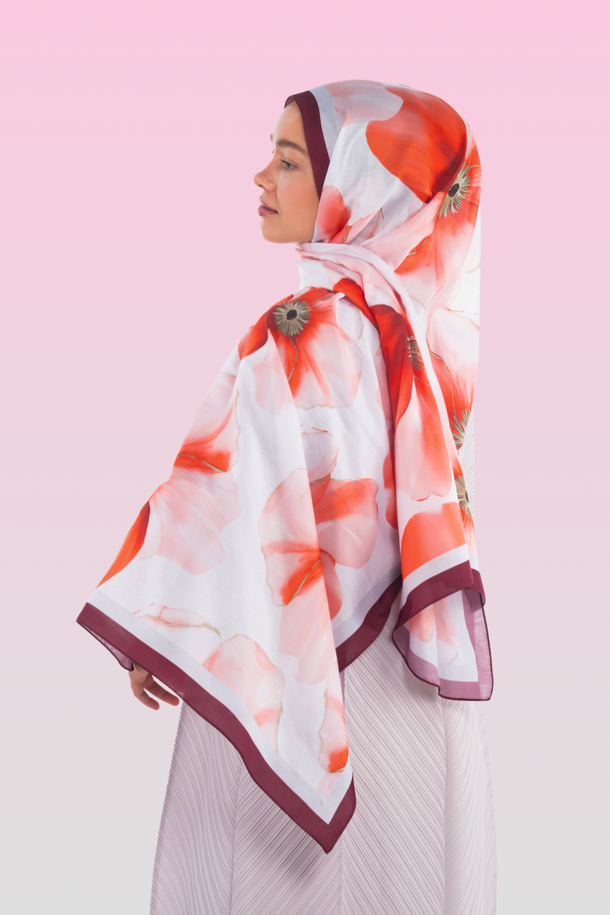 So Soft™ Scarf | Blush Flora - Light Orange Floral
