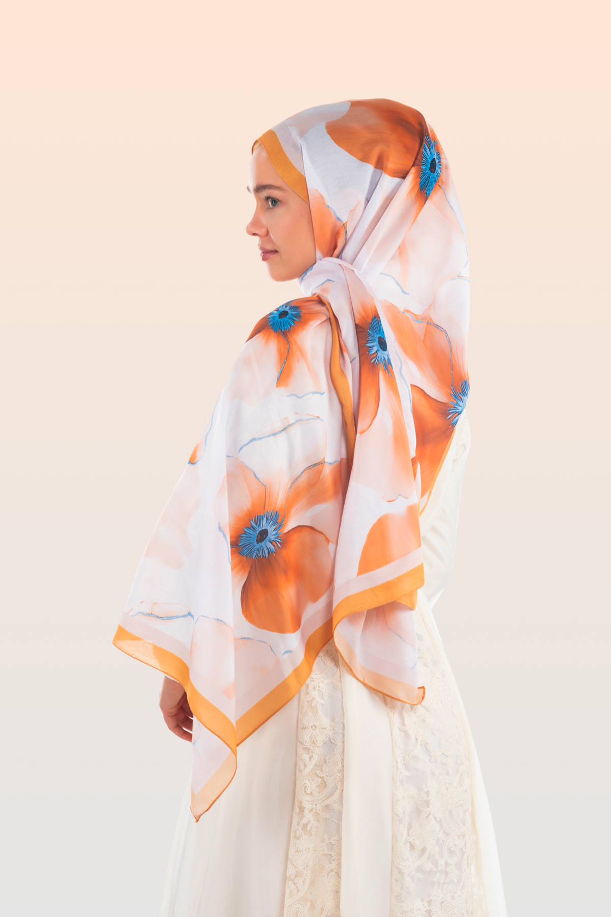 So Soft™ Scarf | Blush Flora - Light Orange Floral