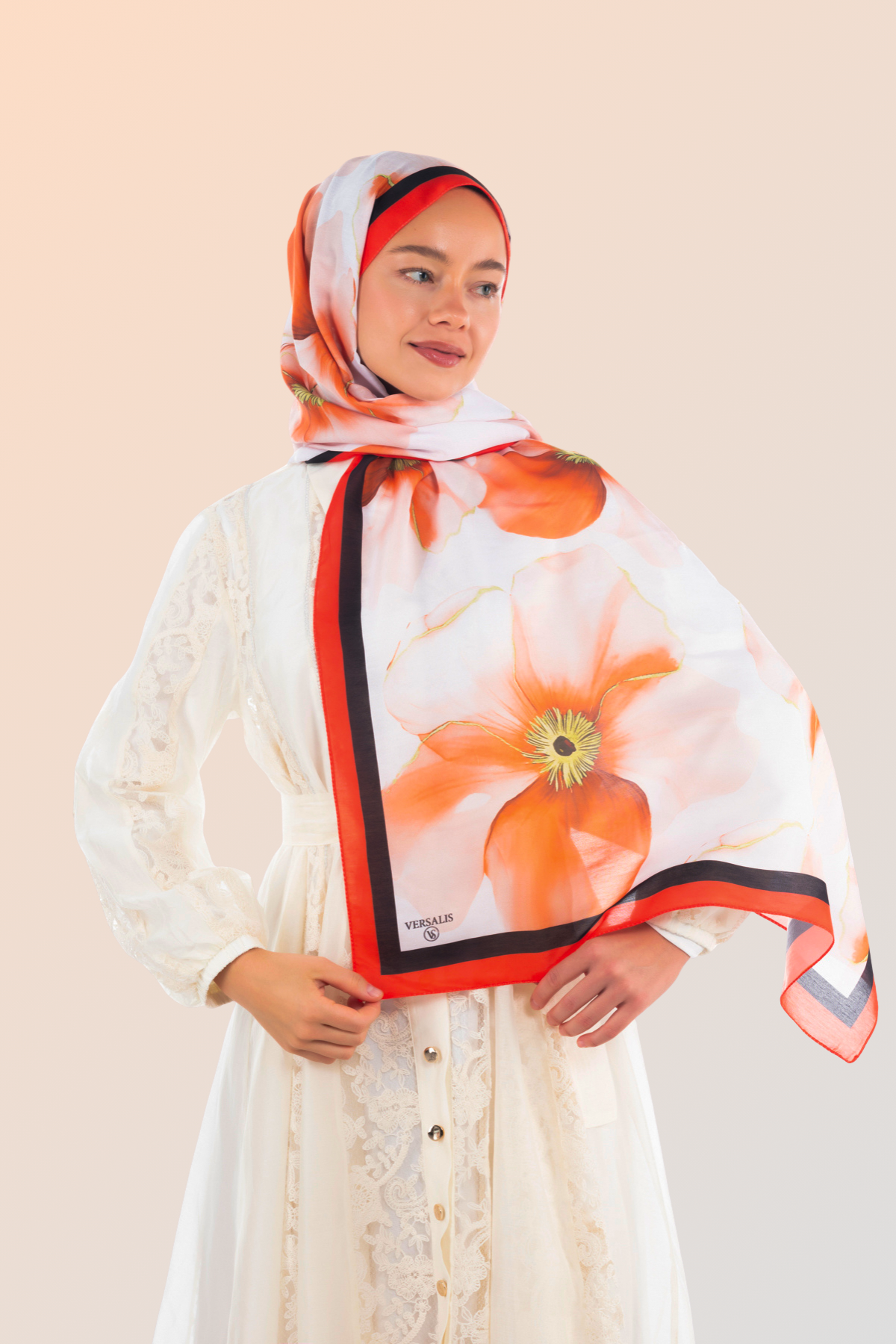 So Soft™ Shawl | Blush Flora - Deep Orange Beauty