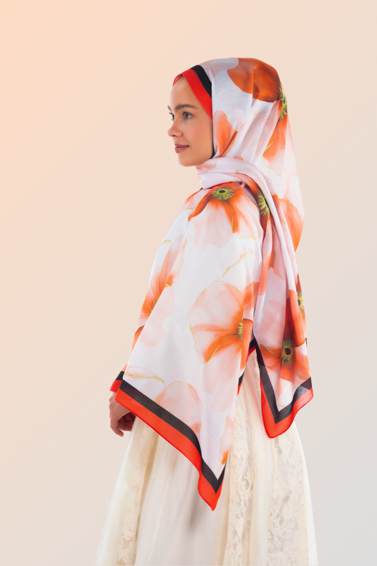 So Soft™ Shawl | Blush Flora - Deep Orange Beauty