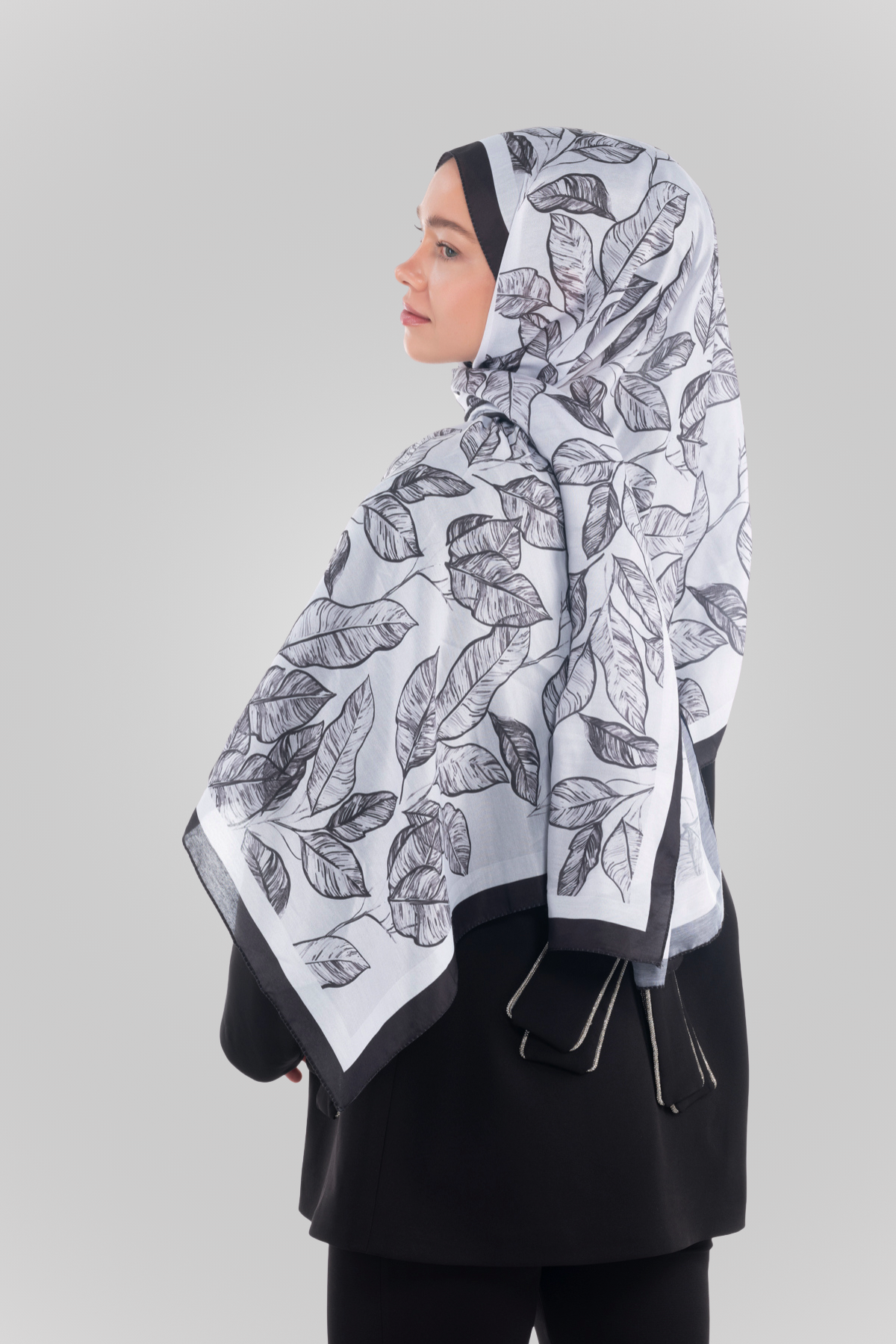 So Soft™ Shawl | Ink Meadow - Light Gray Melody