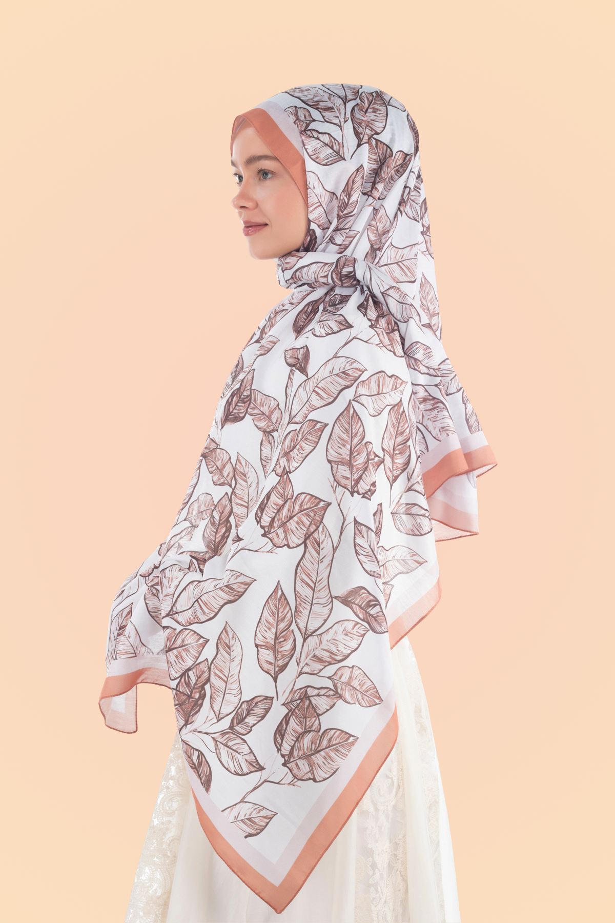So Soft™ Scarf | Ink Meadow - Light Cream Elegance