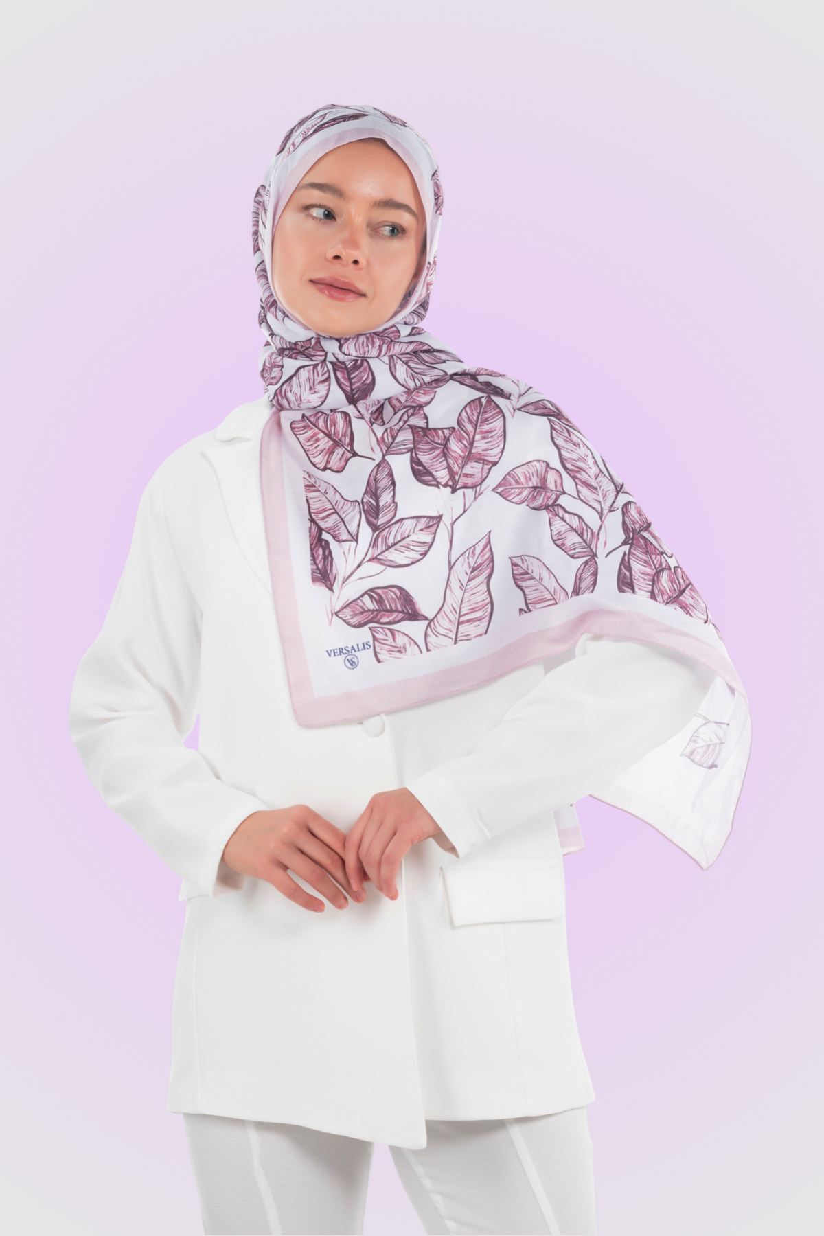 So Soft™ Scarf | Ink Meadow - Light Lilac Smile