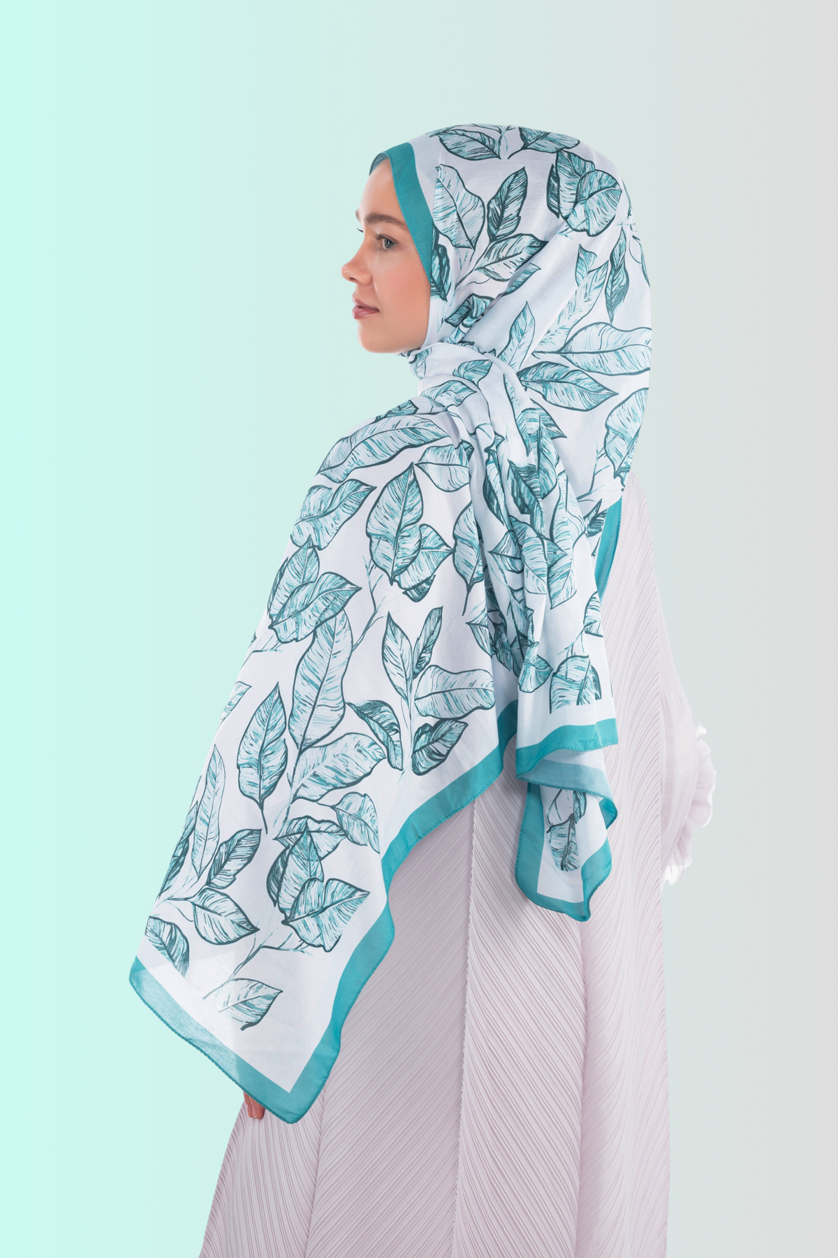 So Soft™ Shawl | Ink Meadow - Light Turquoise Calm