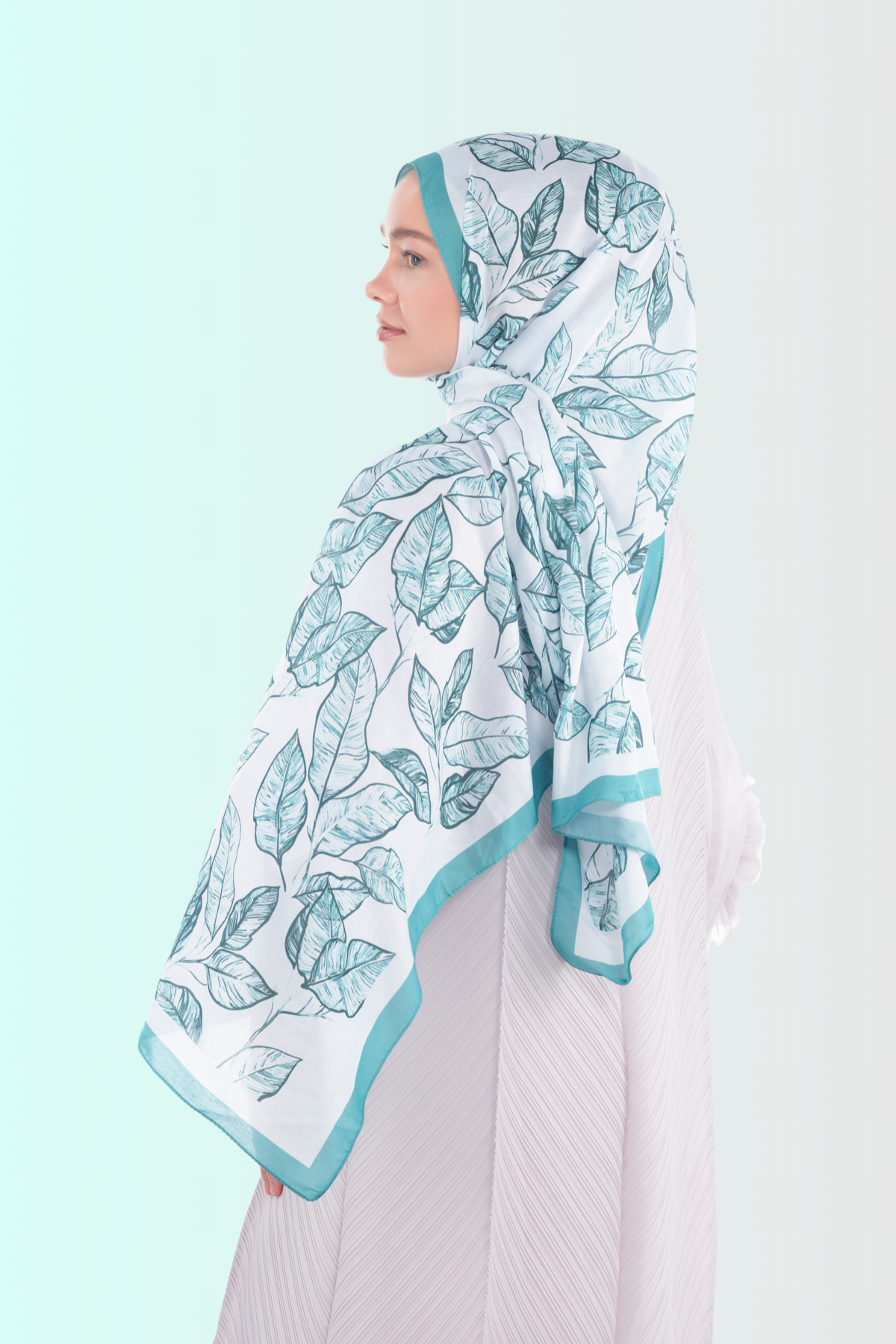 So Soft™ Shawl | Ink Meadow - Light Turquoise Calm