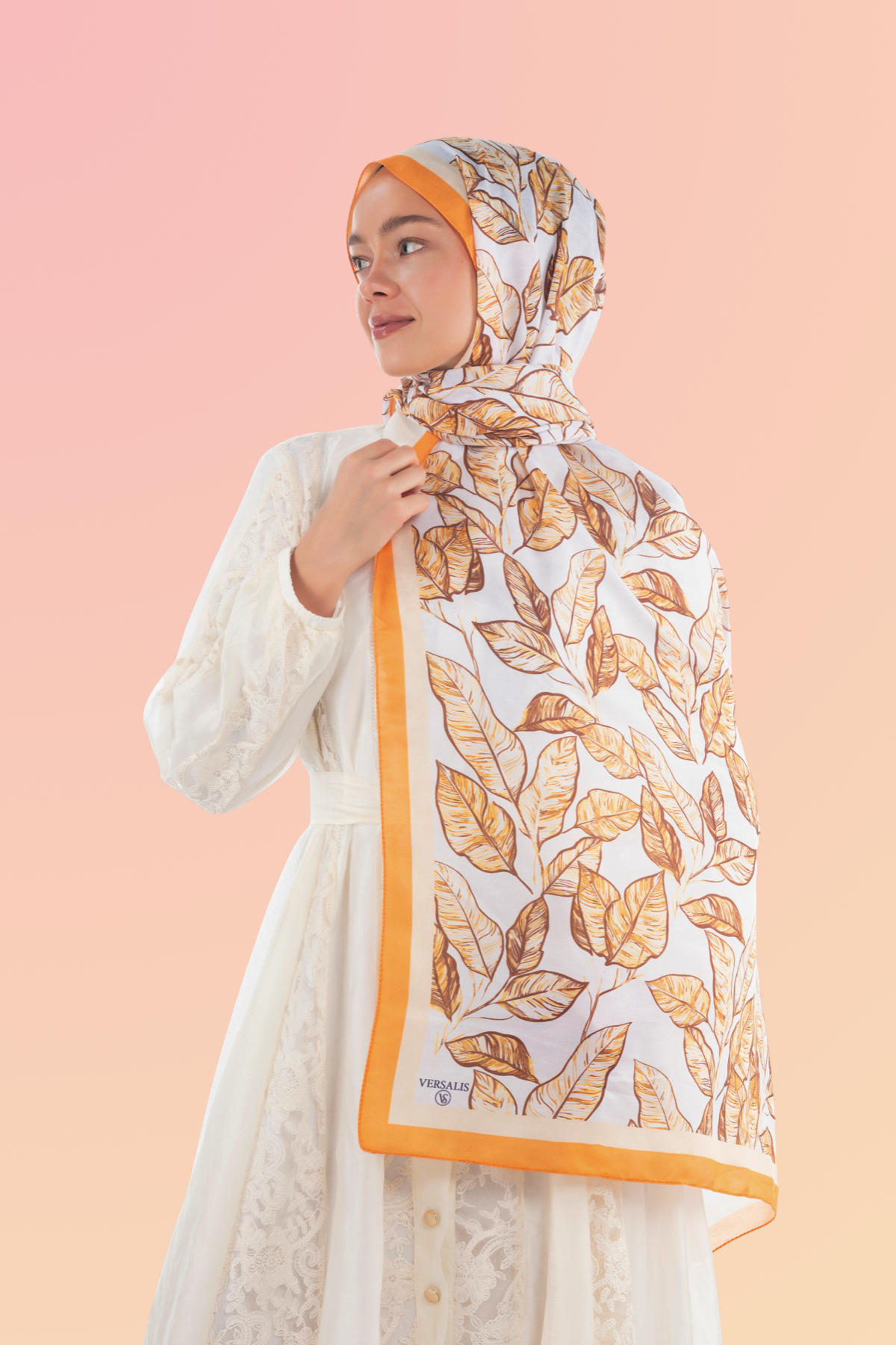 So Soft™ Shawl | Ink Meadow - Light Orange Sun
