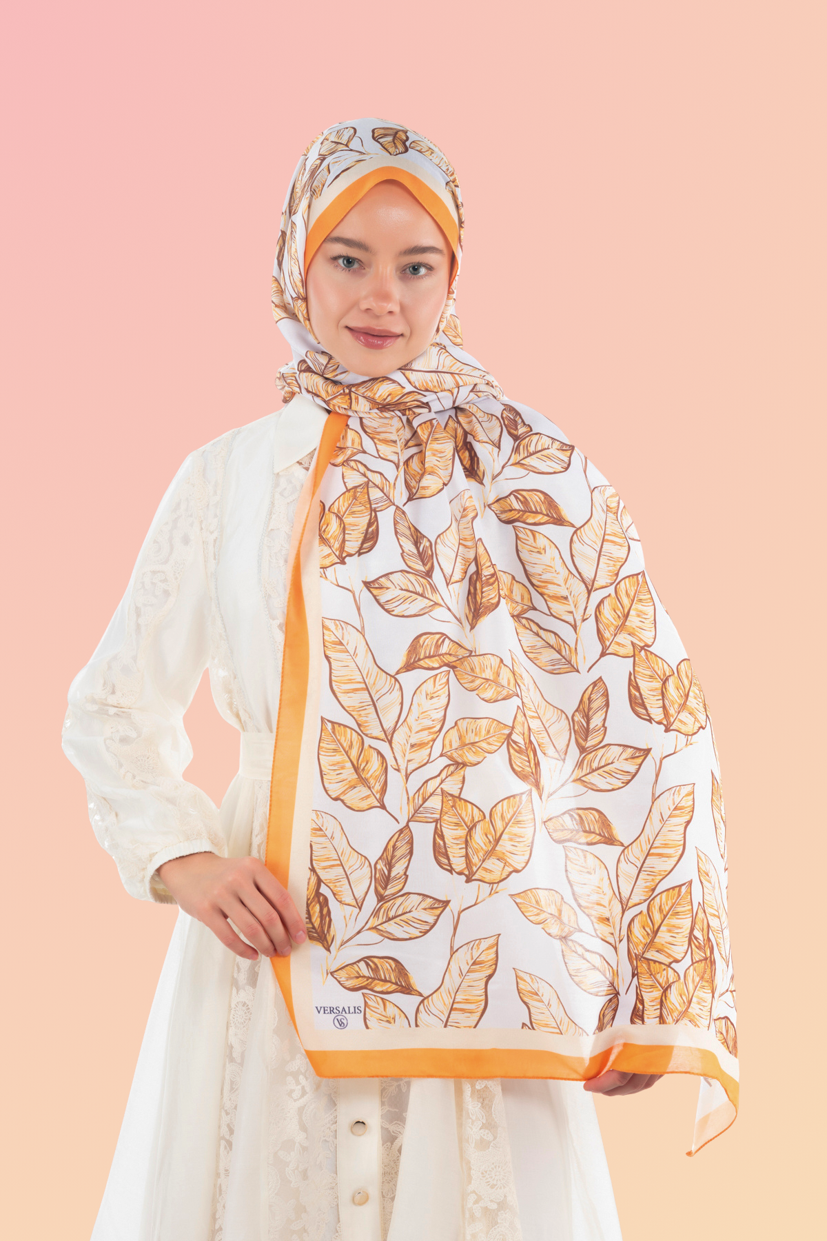 So Soft™ Shawl | Ink Meadow - Light Orange Sun