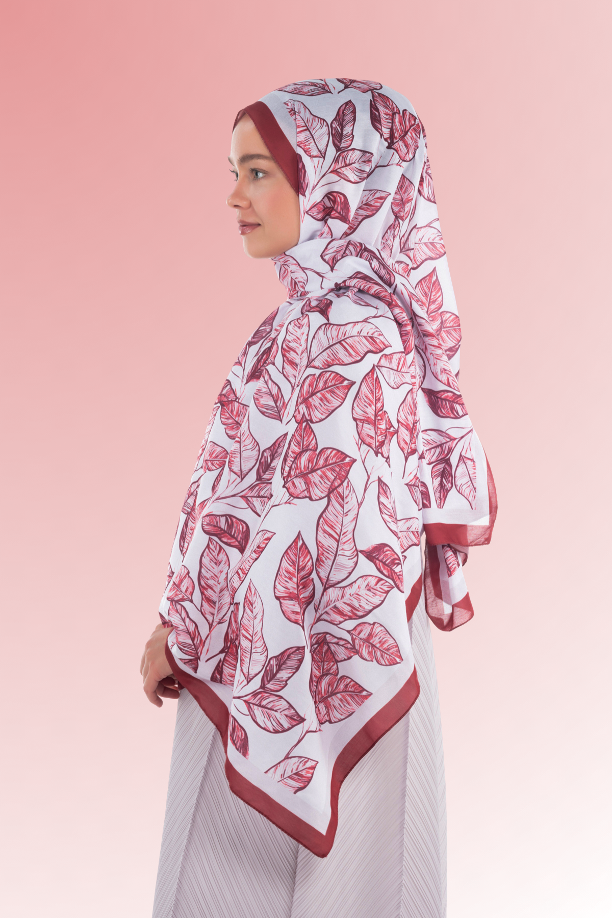 So Soft™ Shawl | Ink Meadow - Deep Crimson Leaf
