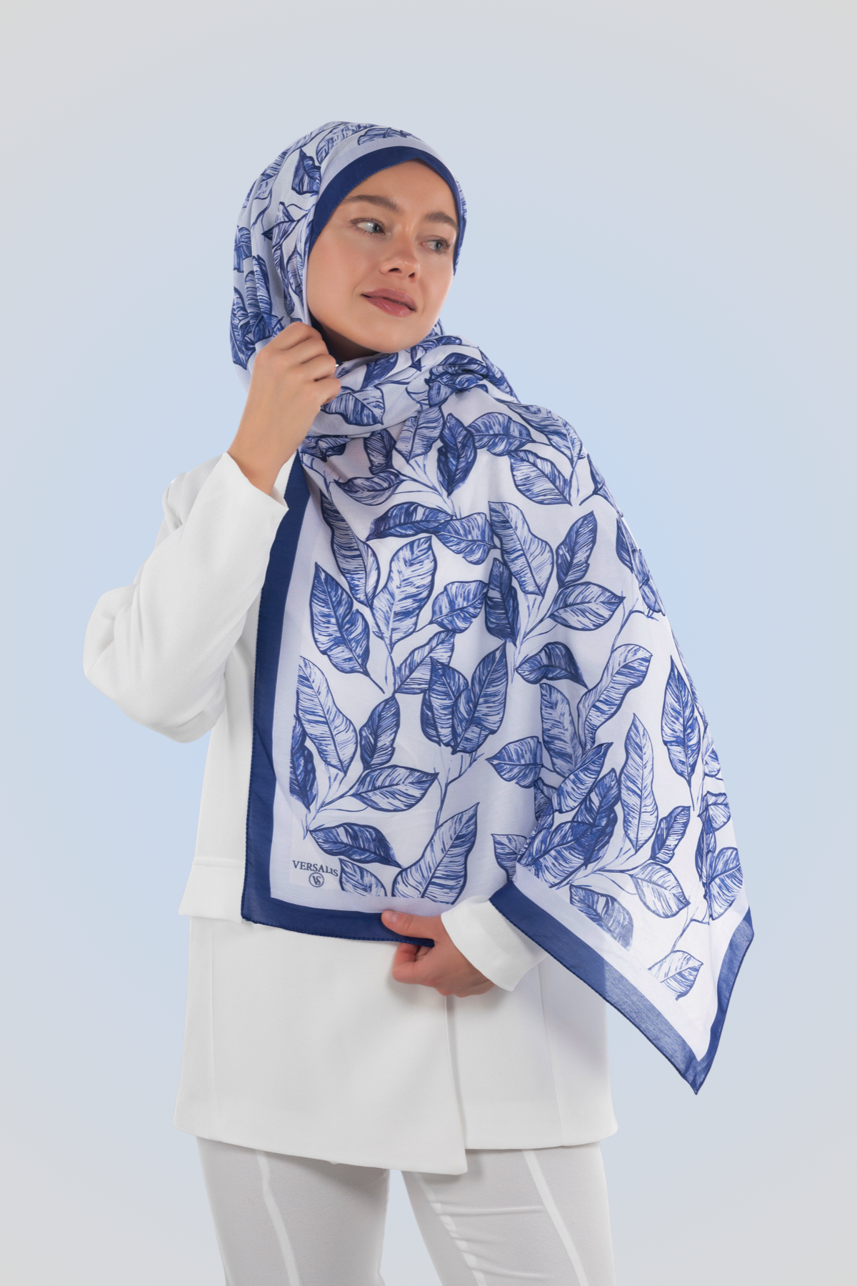 So Soft™ Scarf | Ink Meadow - Pastel Blue Sea