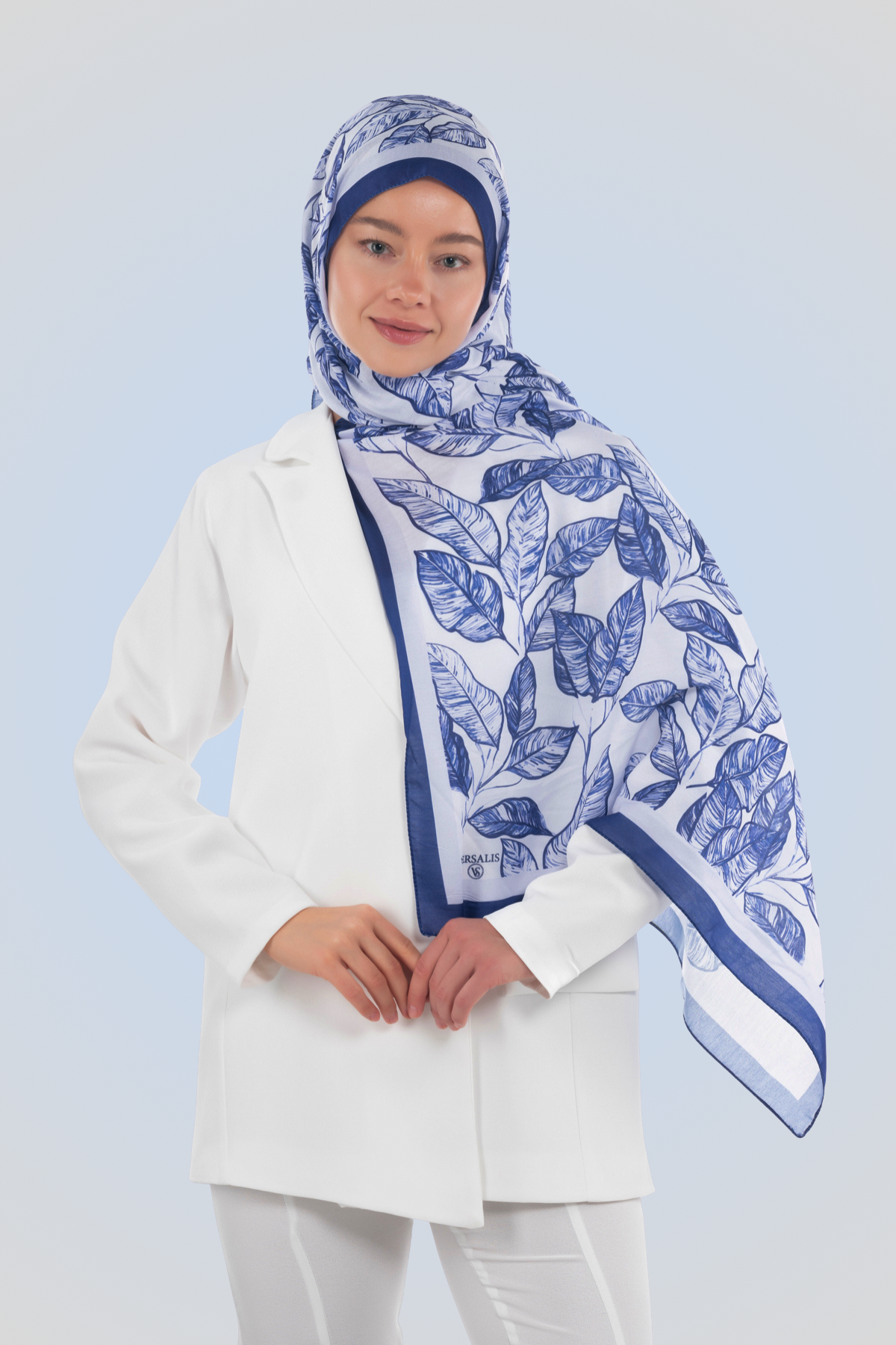 So Soft™ Scarf | Ink Meadow - Pastel Blue Sea