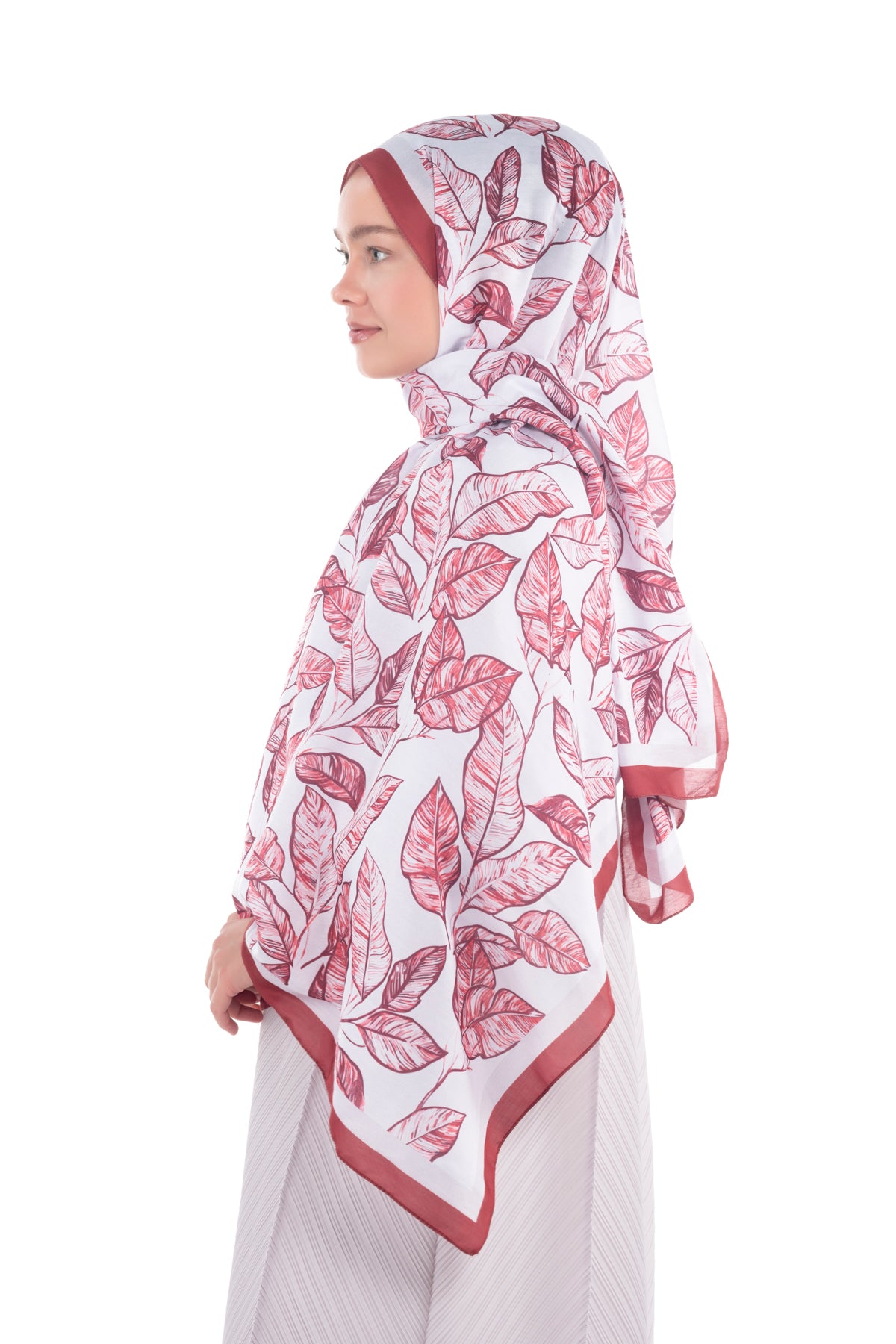 So Soft™ Shawl | Ink Meadow - Deep Crimson Leaf