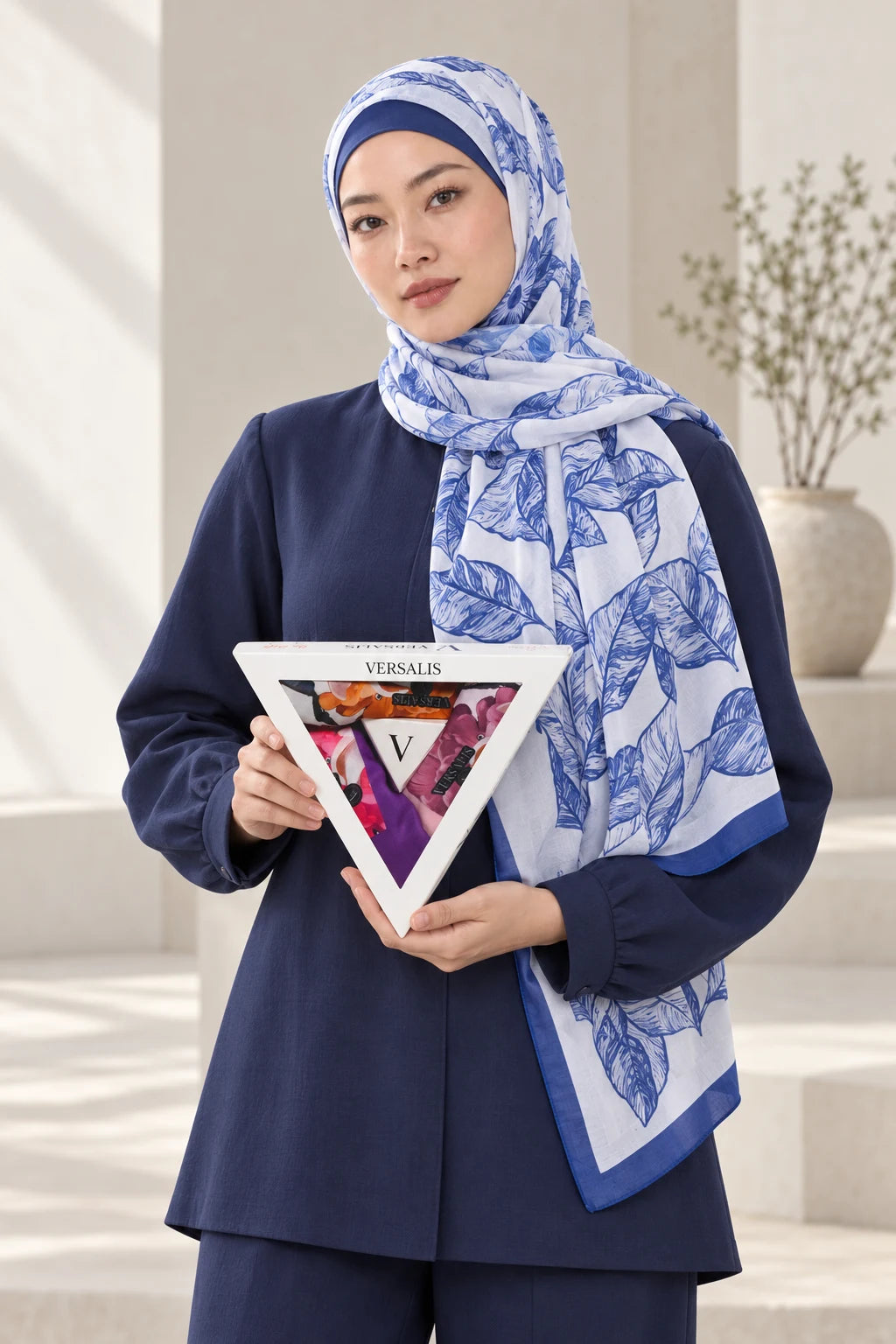 Versalis So Soft™ 3'lü Şal Paketi - Yumuşak ve Zarif Şallar — model üzerinde görünüm