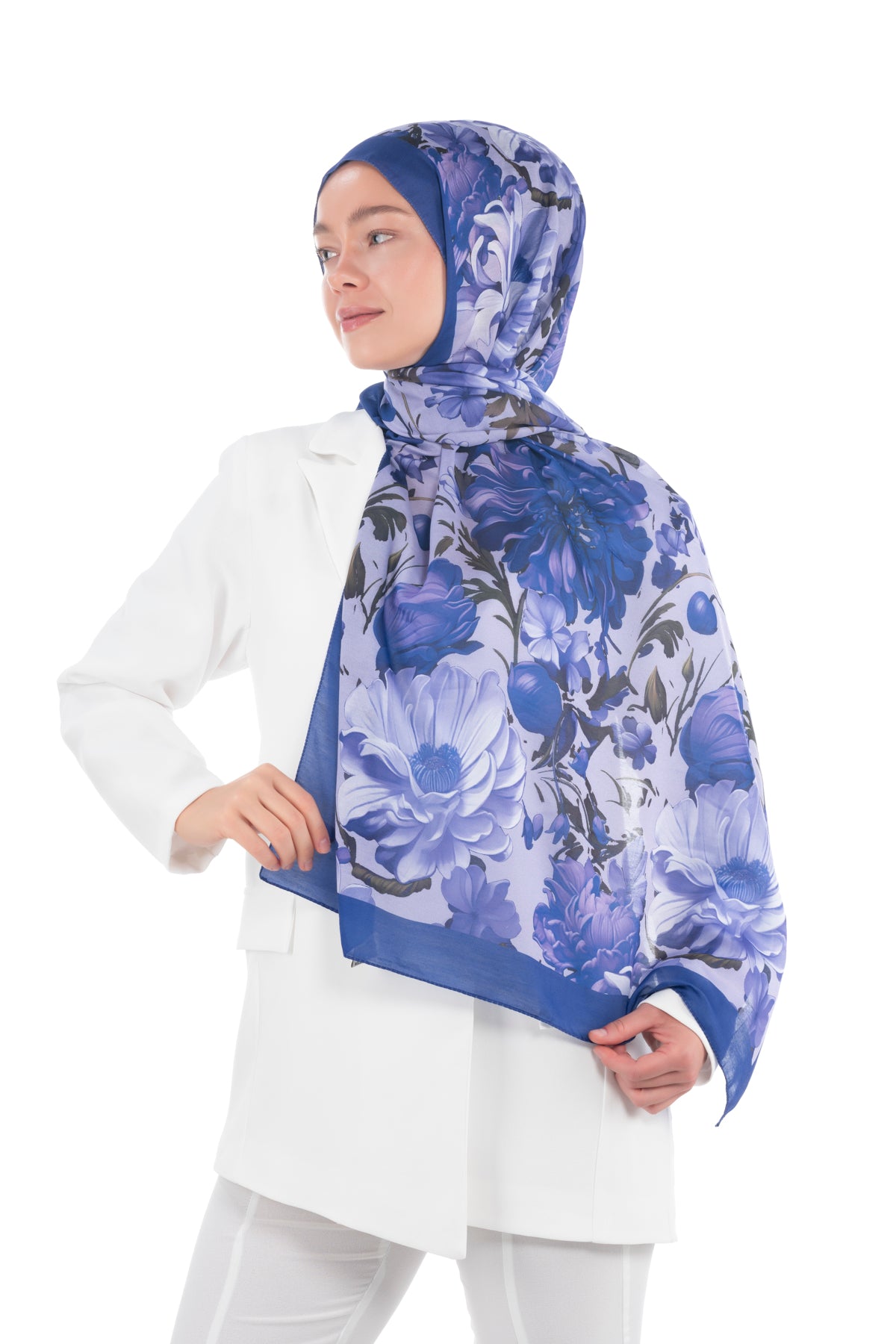Versalis | Crimson Bloom Patterned So Soft™ Scarf Purple Symphony