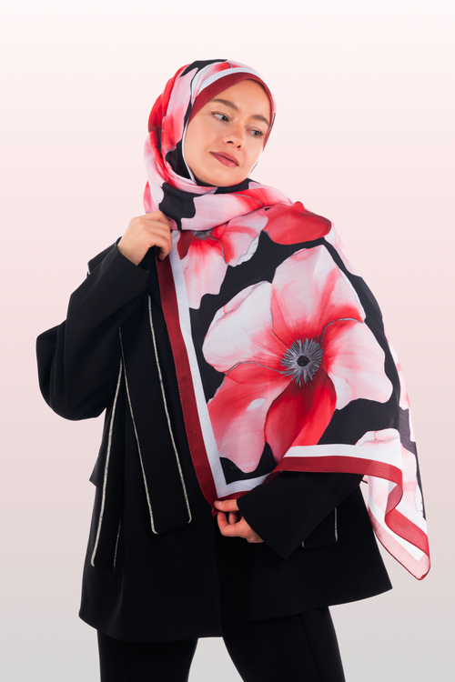 So Soft™ Shawl | Blush Flora - Light Pomegranate Blossom