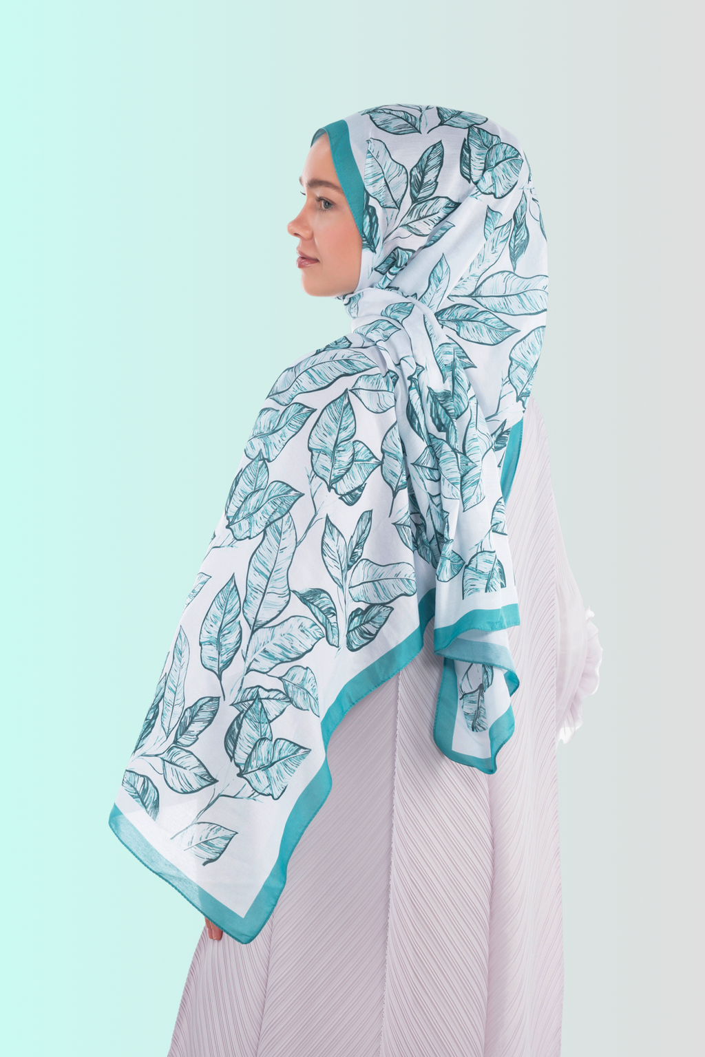 So Soft™ Shawl | Ink Meadow - Light Turquoise Calm