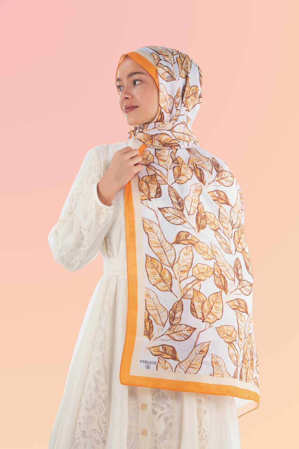 So Soft™ Shawl | Ink Meadow - Light Orange Sun