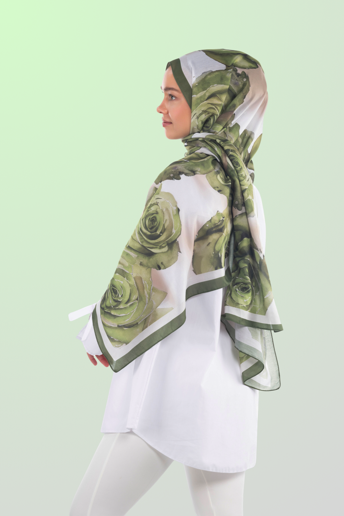 So Soft™ Scarf | Rose Cloud - Light Green Nature