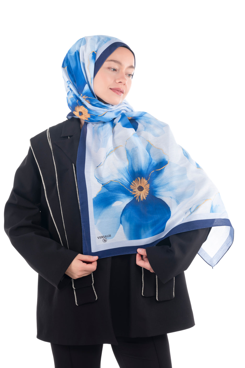 Versalis | Blush Flora Patterned So Soft™ Scarf Island Jade