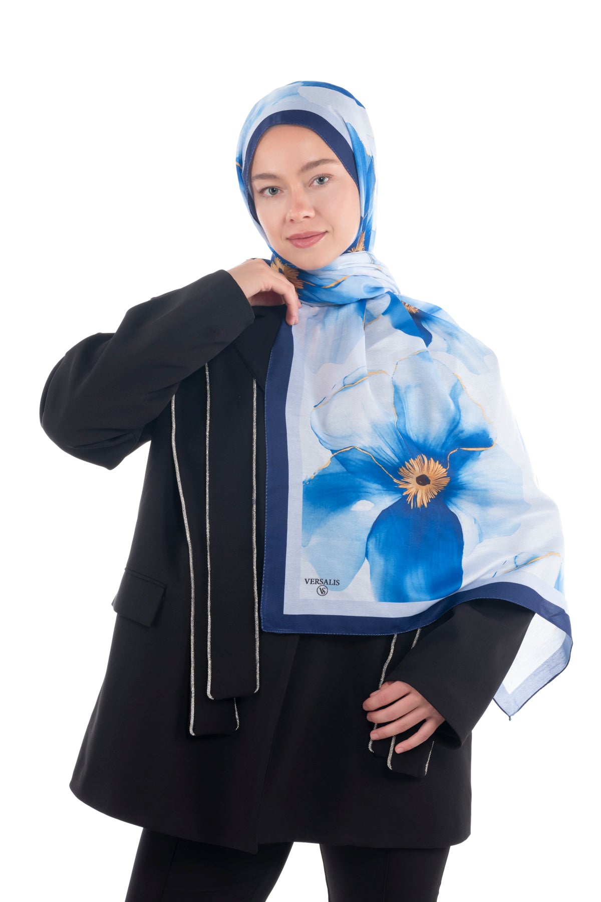Versalis | Blush Flora Patterned So Soft™ Scarf Island Jade
