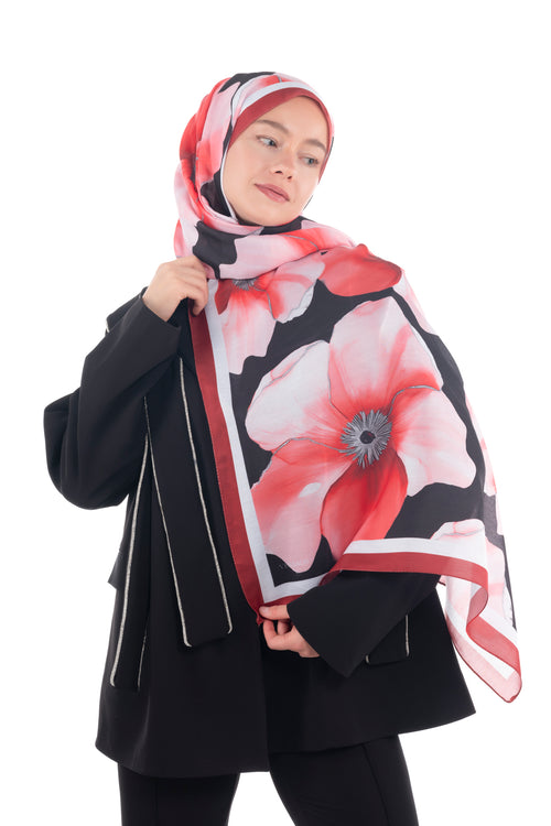 So Soft™ Shawl | Blush Flora - Light Pomegranate Blossom