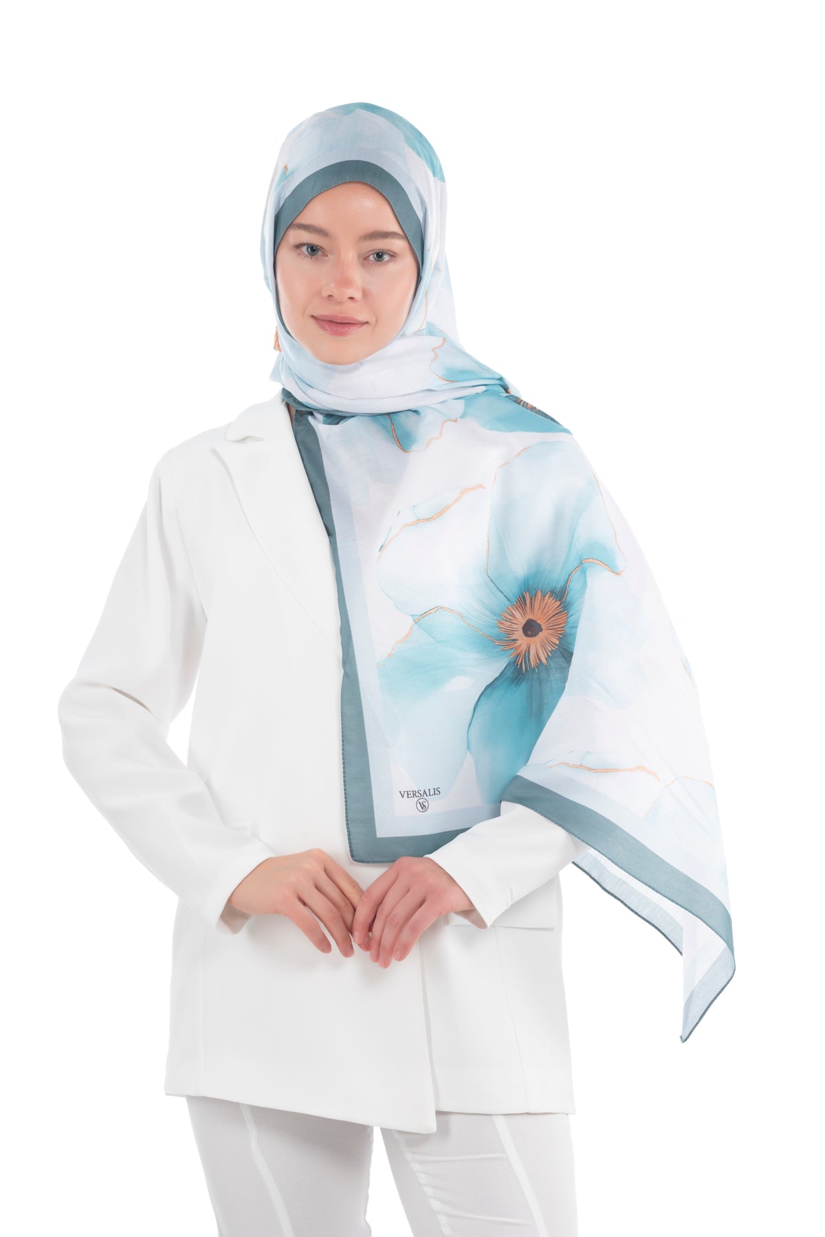Versalis | Blush Flora Patterned So Soft™ Scarf Cinnamon Stripe