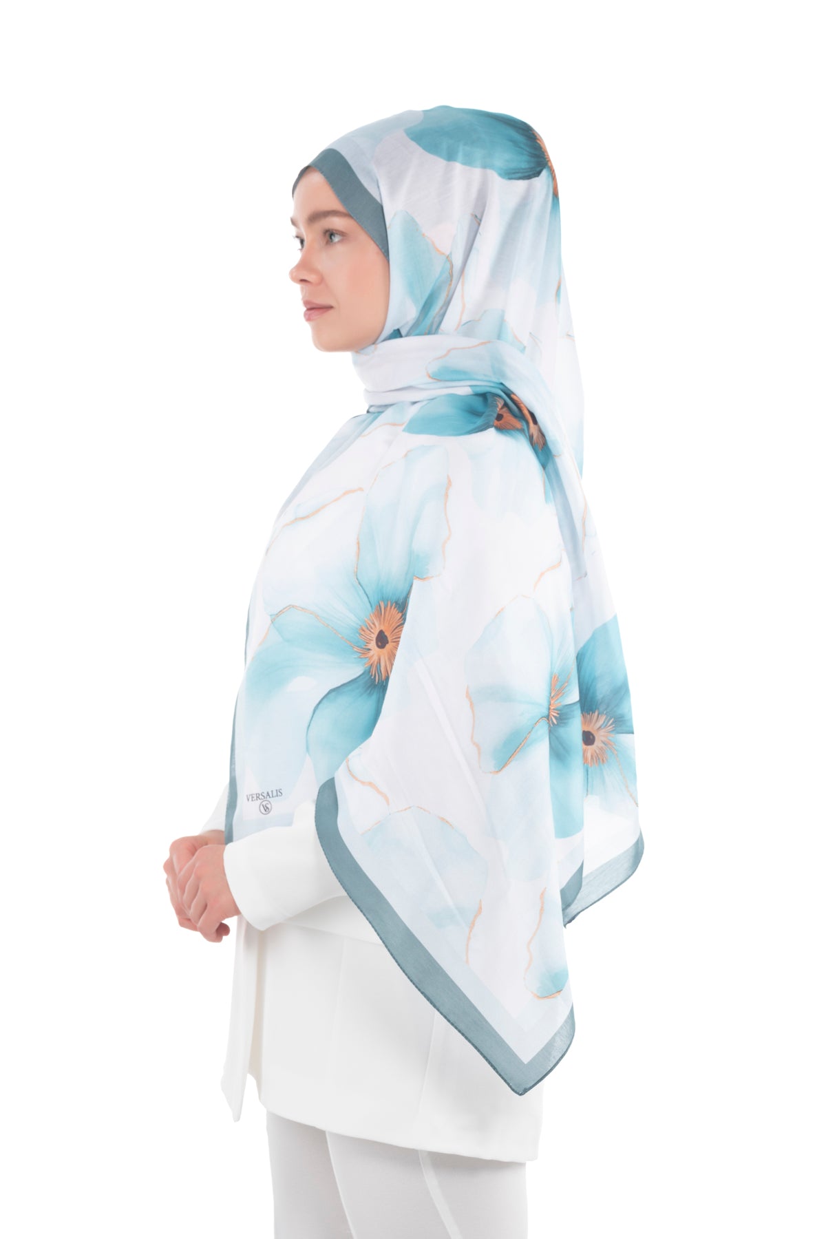 Versalis | Blush Flora Patterned So Soft™ Scarf Cinnamon Stripe