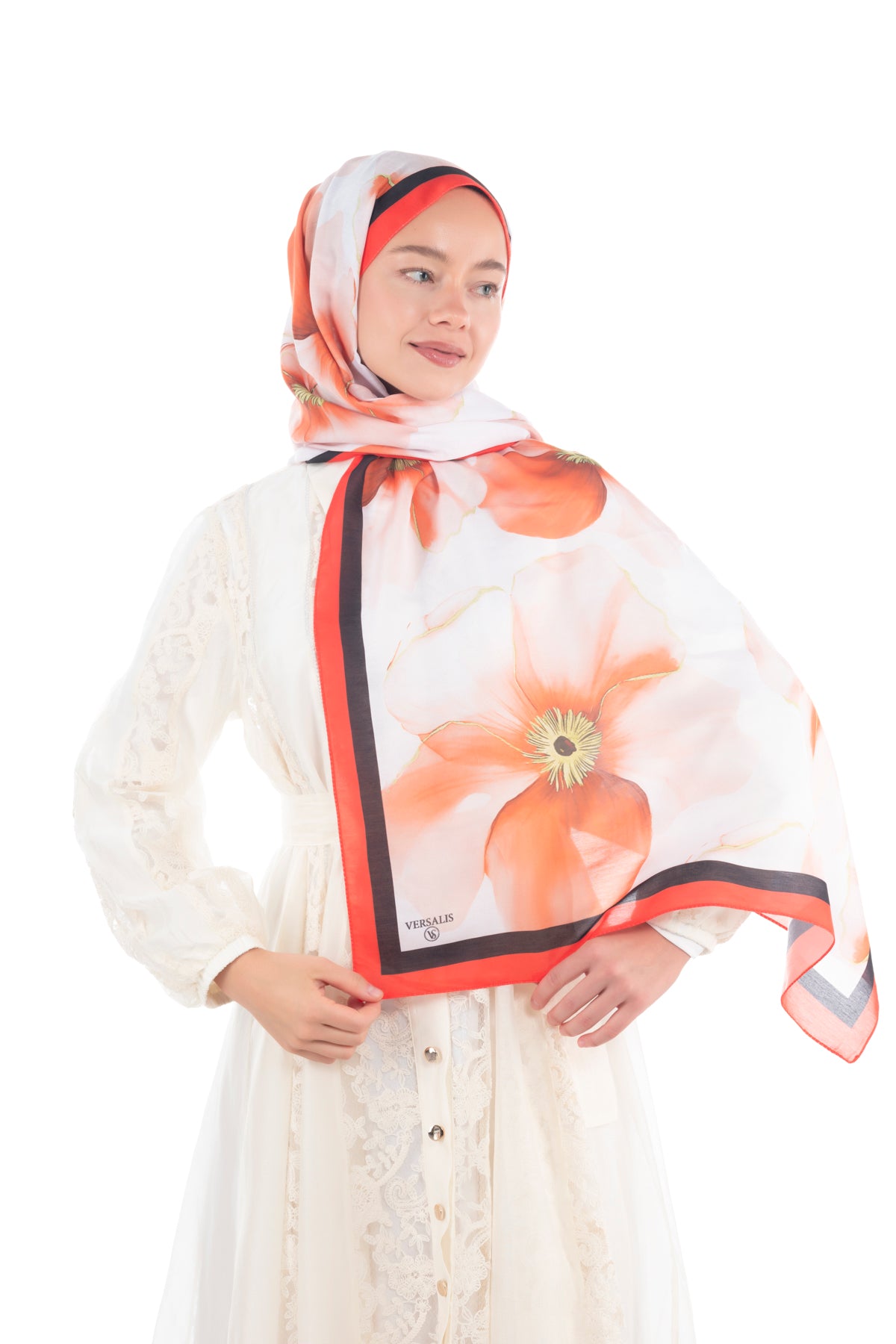 So Soft™ Shawl | Blush Flora - Deep Orange Beauty