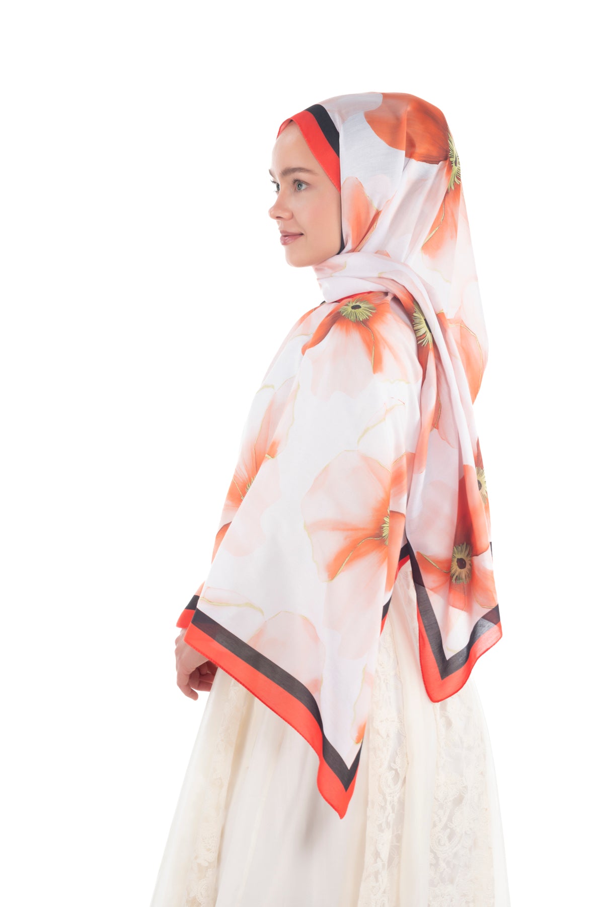 So Soft™ Shawl | Blush Flora - Deep Orange Beauty