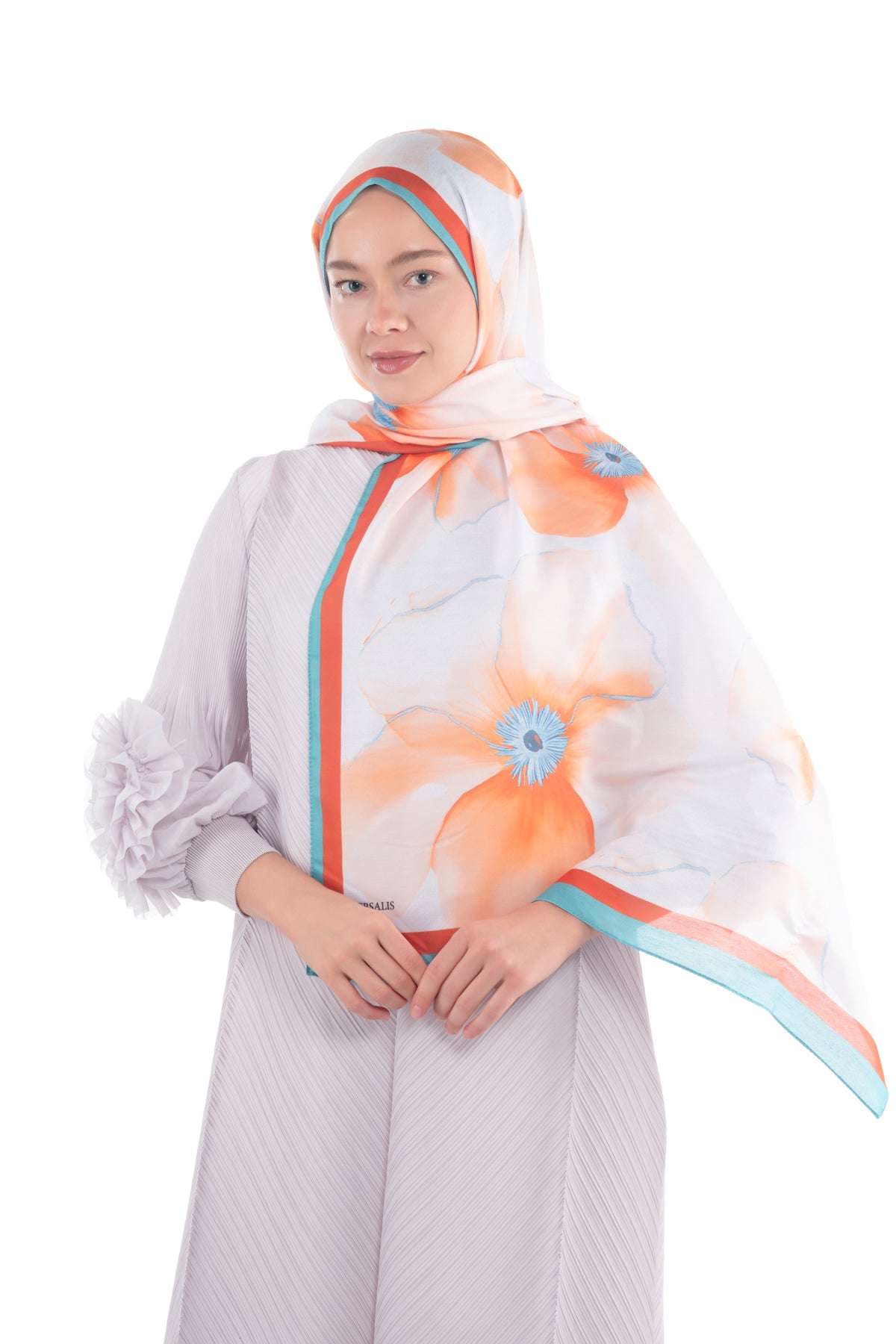 So Soft™ Scarf | Blush Flora - Pastel Orange Flower