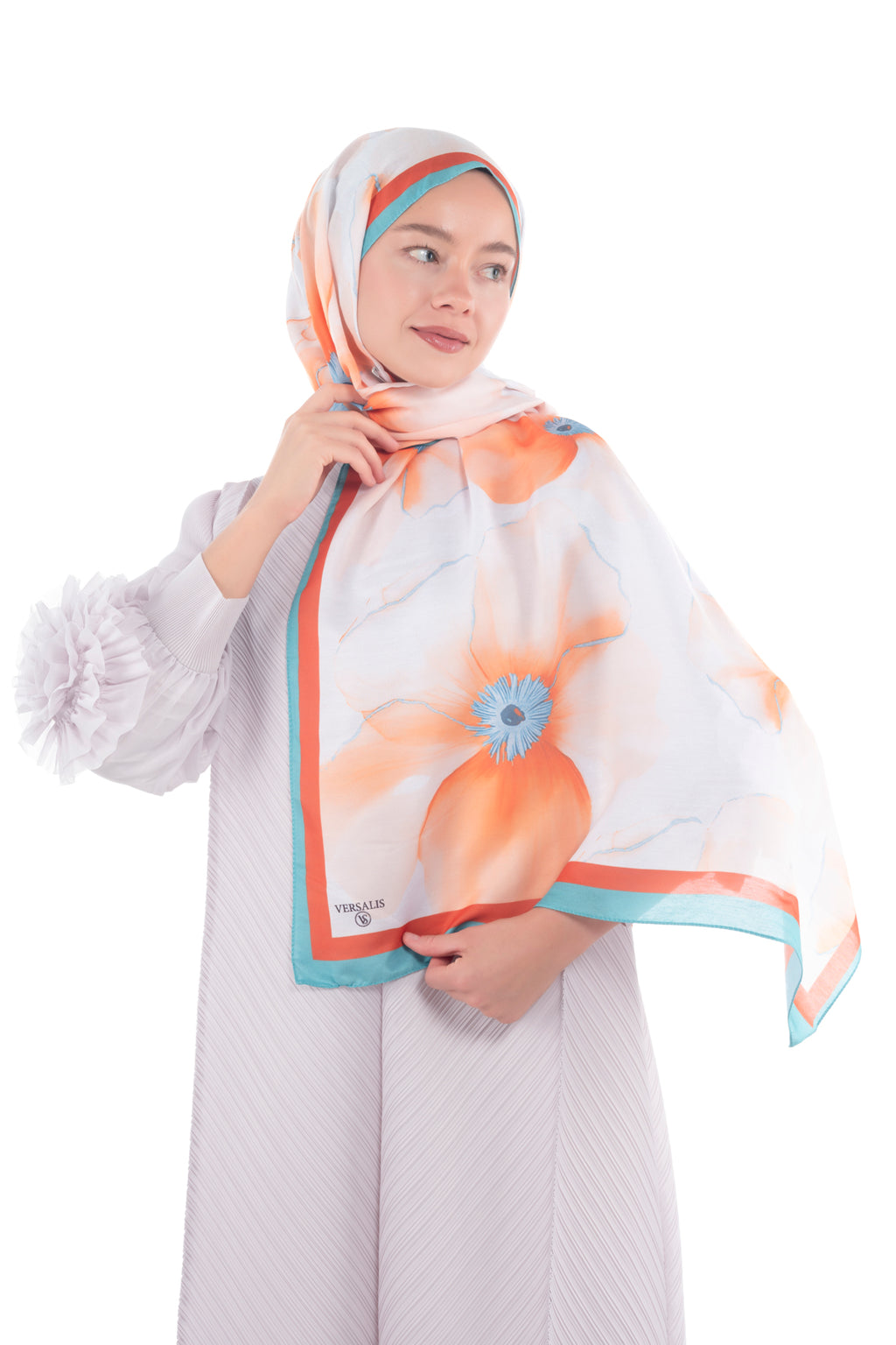 So Soft™ Scarf | Blush Flora - Pastel Orange Flower