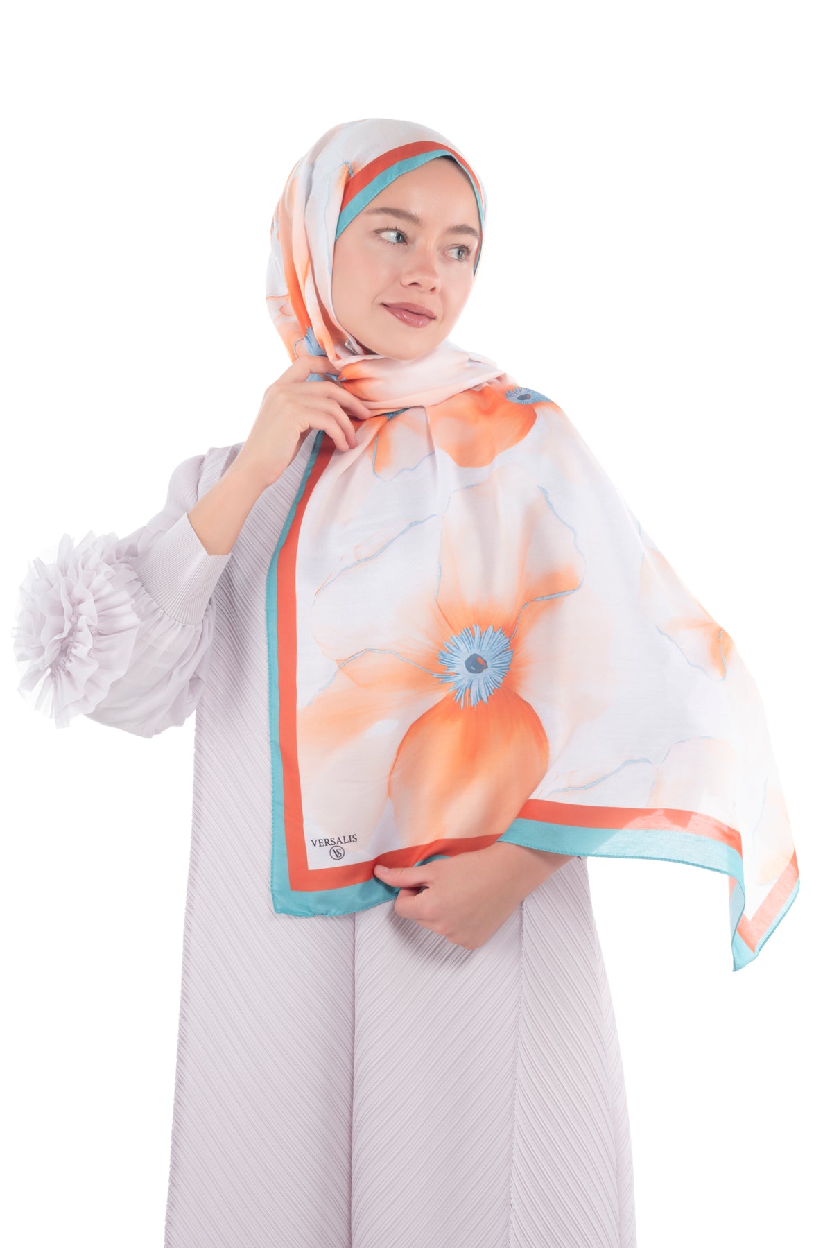 So Soft™ Scarf | Blush Flora - Pastel Orange Flower