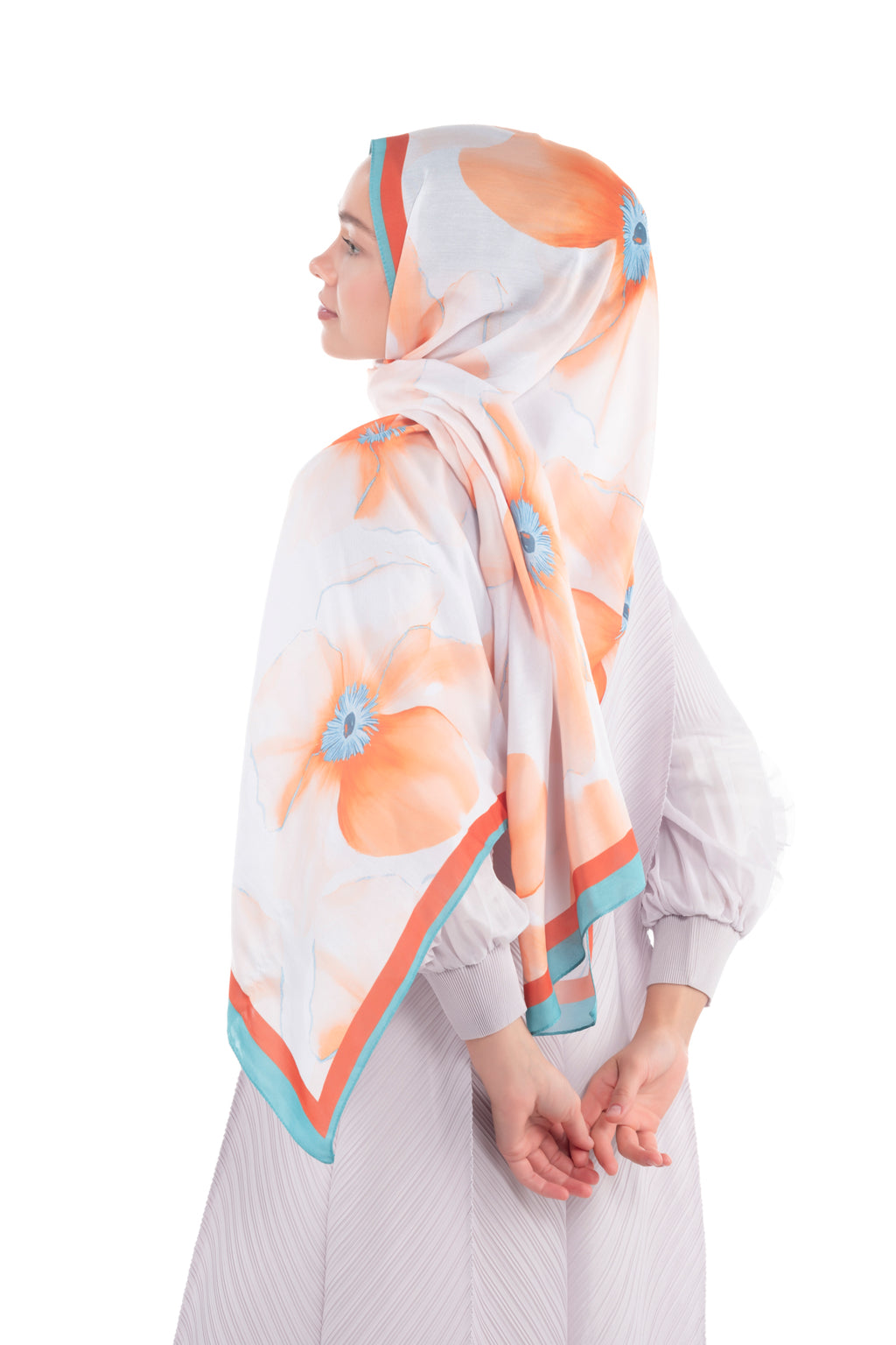So Soft™ Scarf | Blush Flora - Pastel Orange Flower