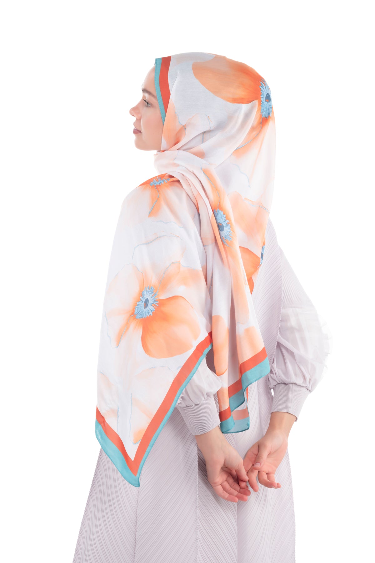 So Soft™ Scarf | Blush Flora - Pastel Orange Flower