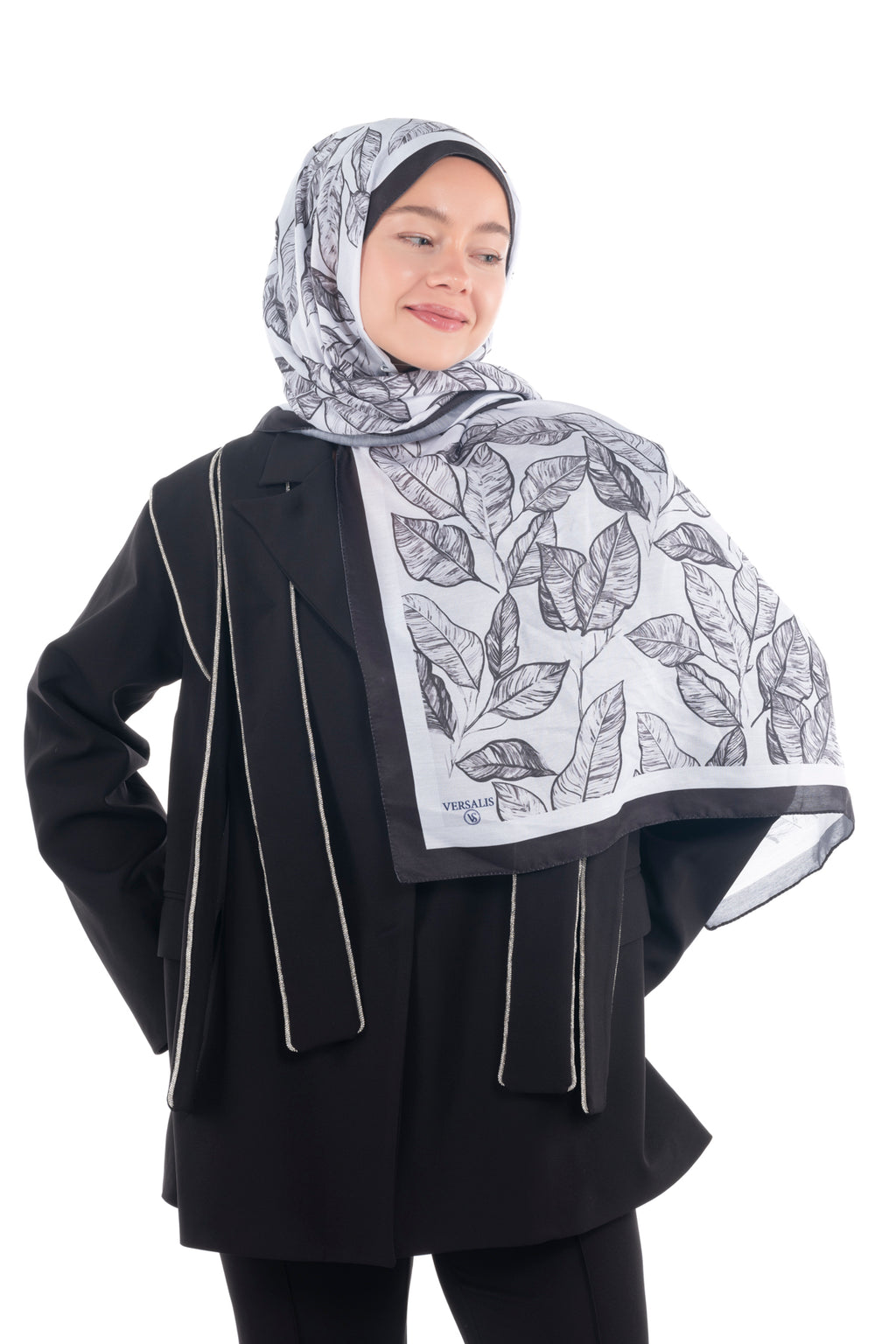 Versalis | Ink Meadow Patterned So Soft™ Scarf Olive Leaf