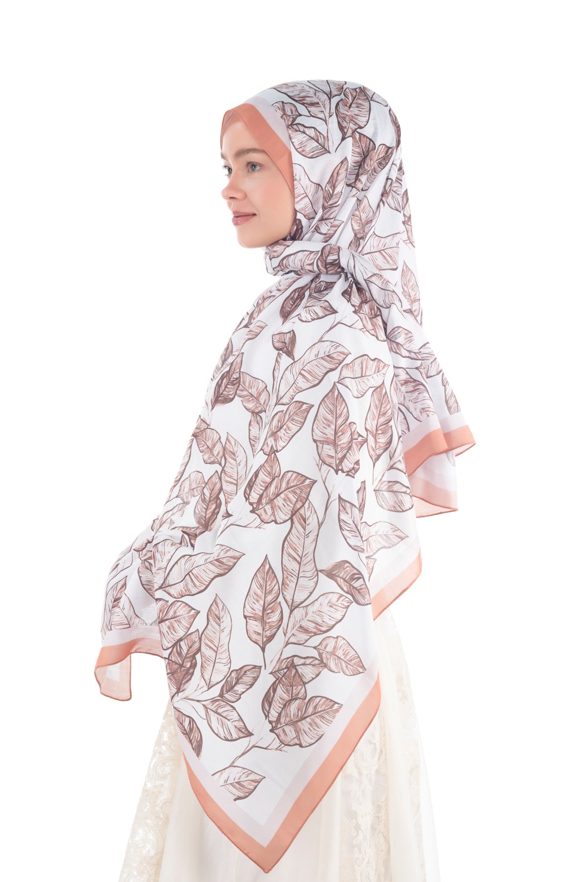 So Soft™ Scarf | Ink Meadow - Light Cream Elegance