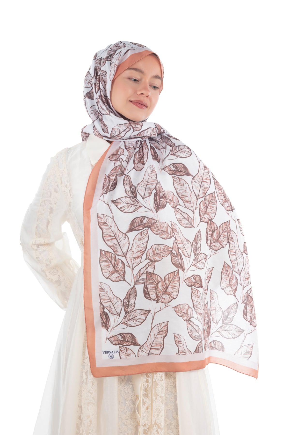 So Soft™ Scarf | Ink Meadow - Light Cream Elegance
