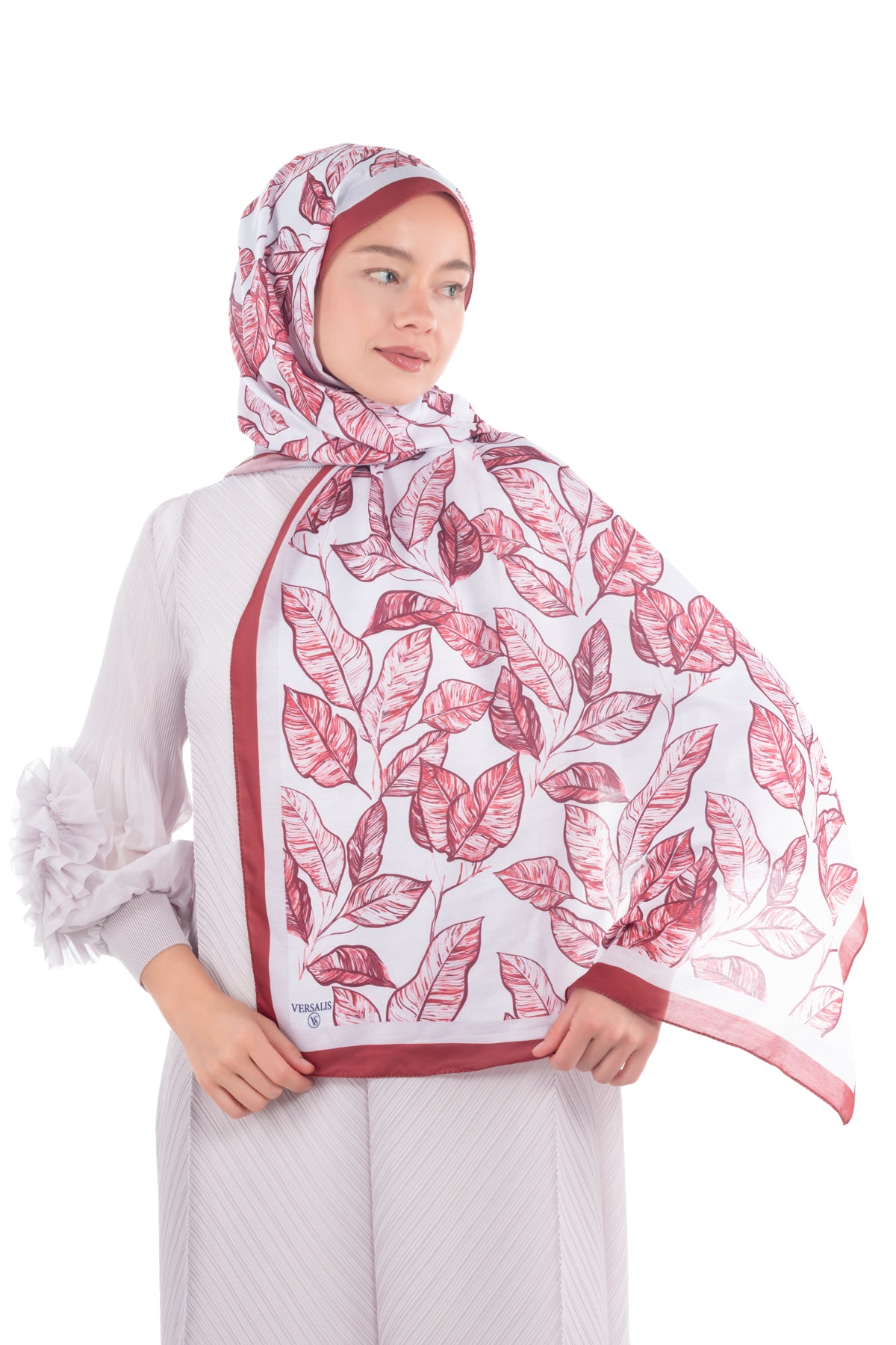 So Soft™ Shawl | Ink Meadow - Deep Crimson Leaf
