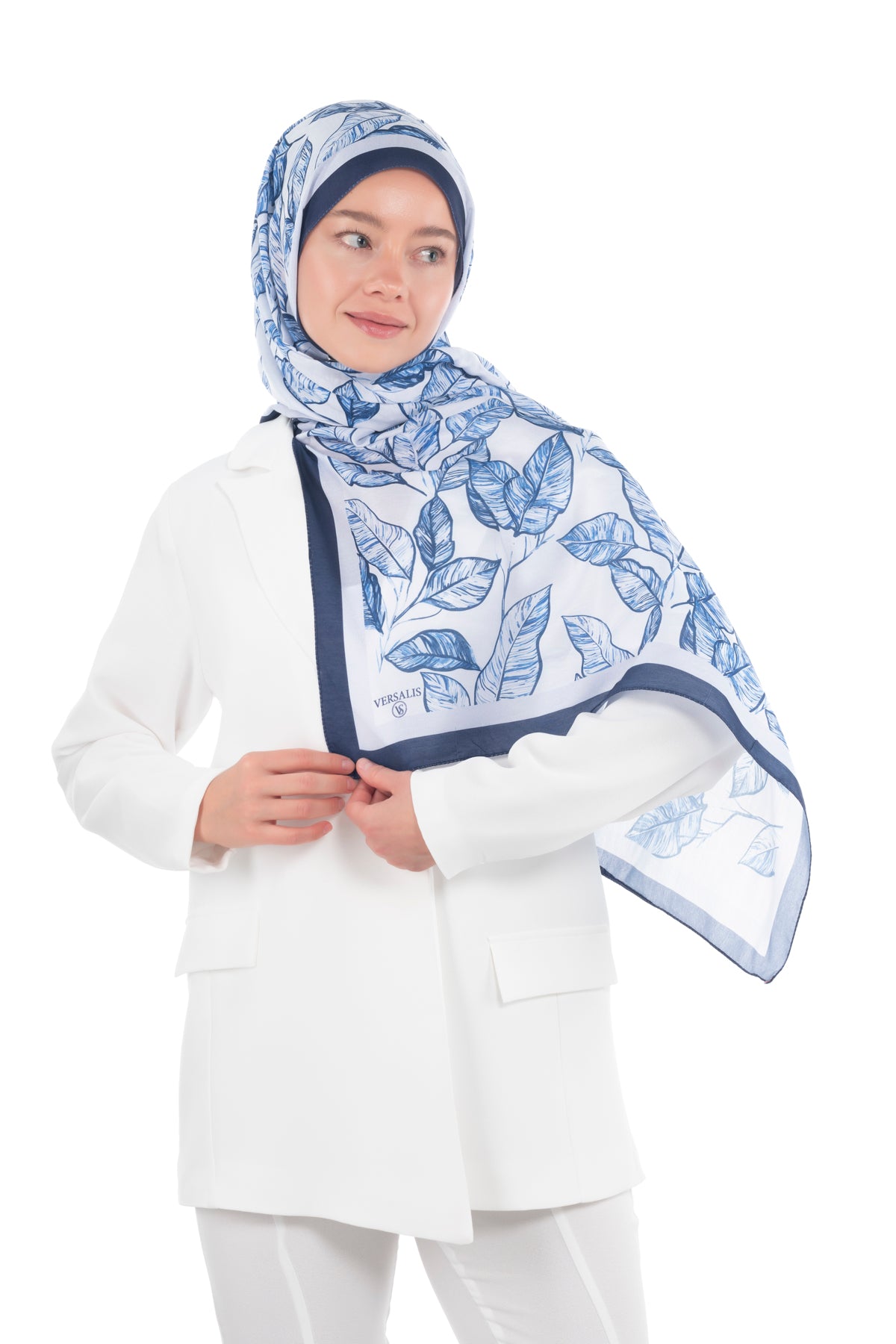 So Soft™ Scarf | Ink Meadow - Pastel Blue Breeze
