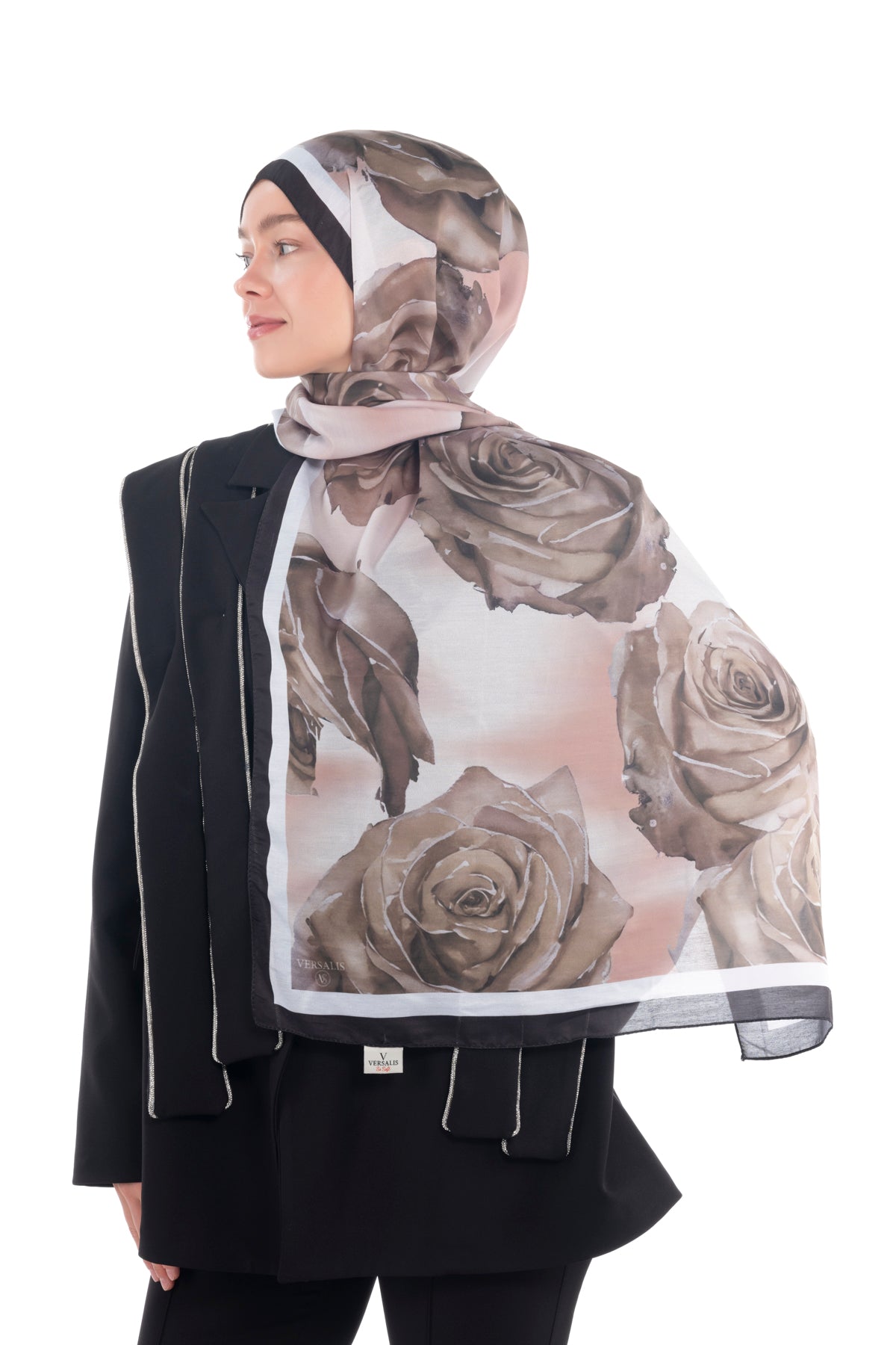 Versalis | Rose Cloud Patterned So Soft™ Scarf Intense Ruby Red