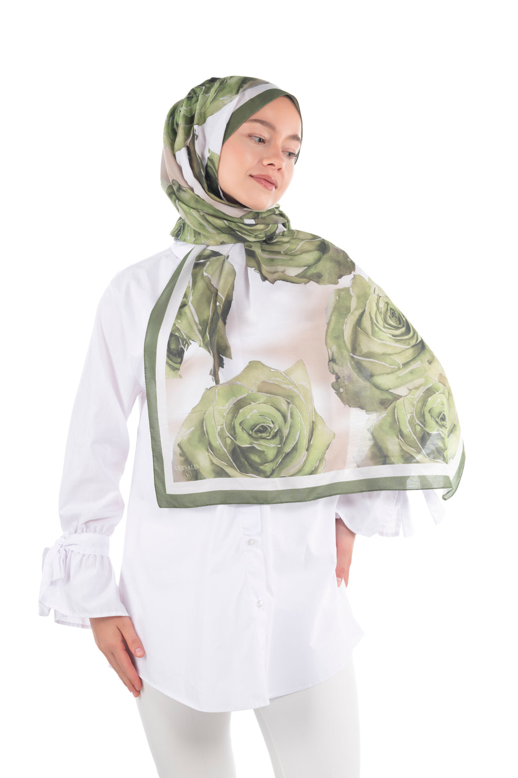 So Soft™ Scarf | Rose Cloud - Light Green Nature
