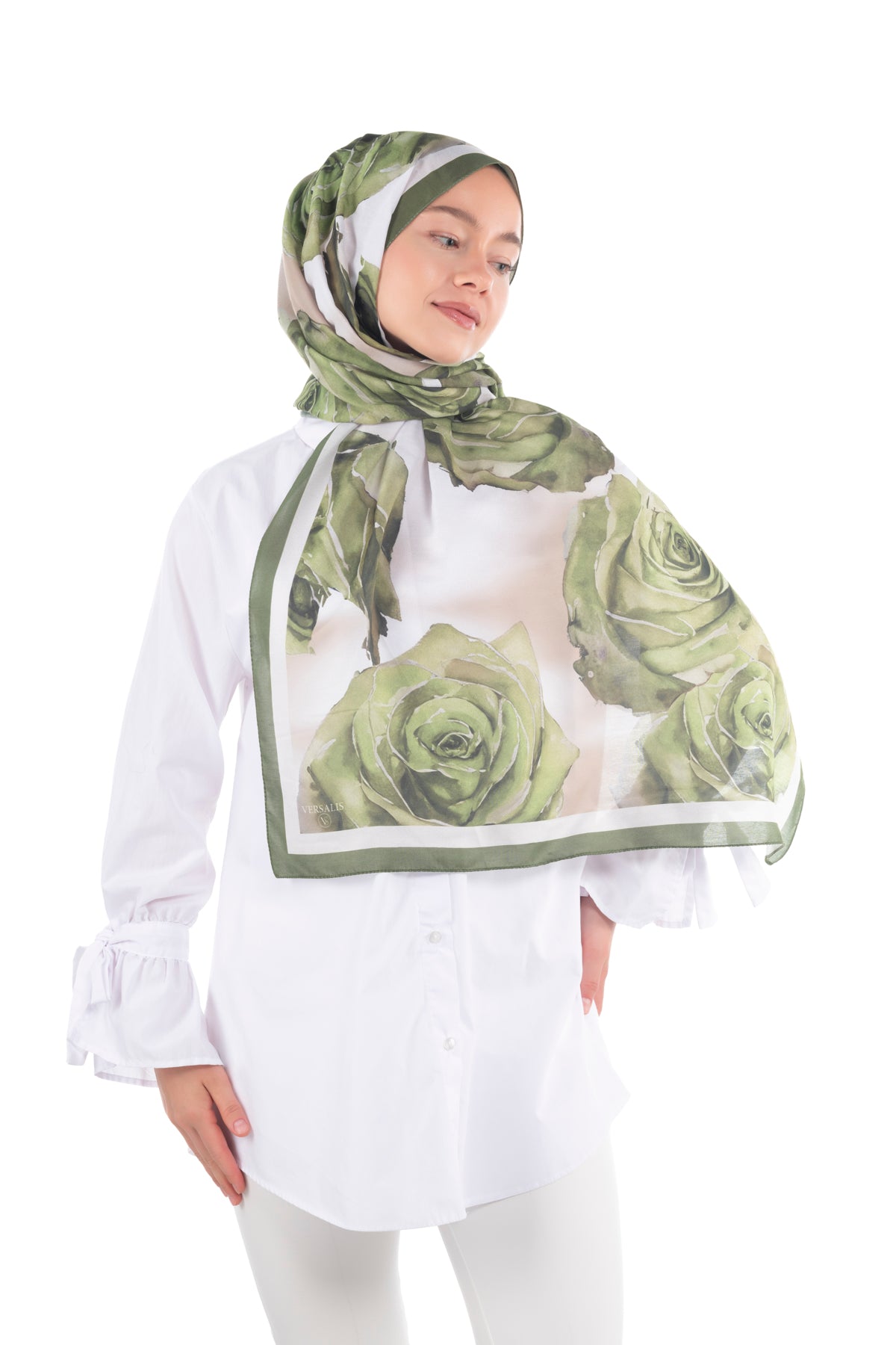 So Soft™ Scarf | Rose Cloud - Light Green Nature