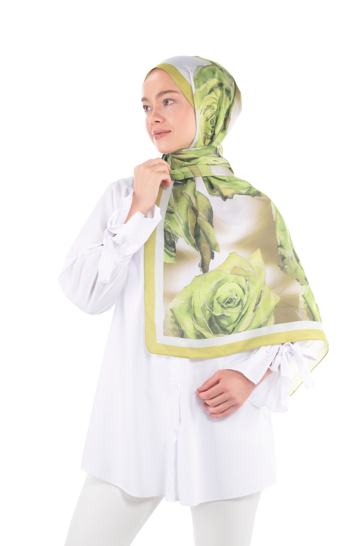 Versalis | Rose Cloud Patterned So Soft™ Scarf Lilac on Midnight Navy