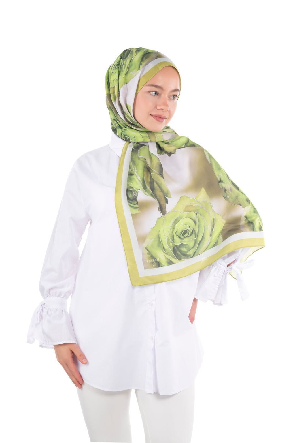 Versalis | Rose Cloud Patterned So Soft™ Scarf Lilac on Midnight Navy