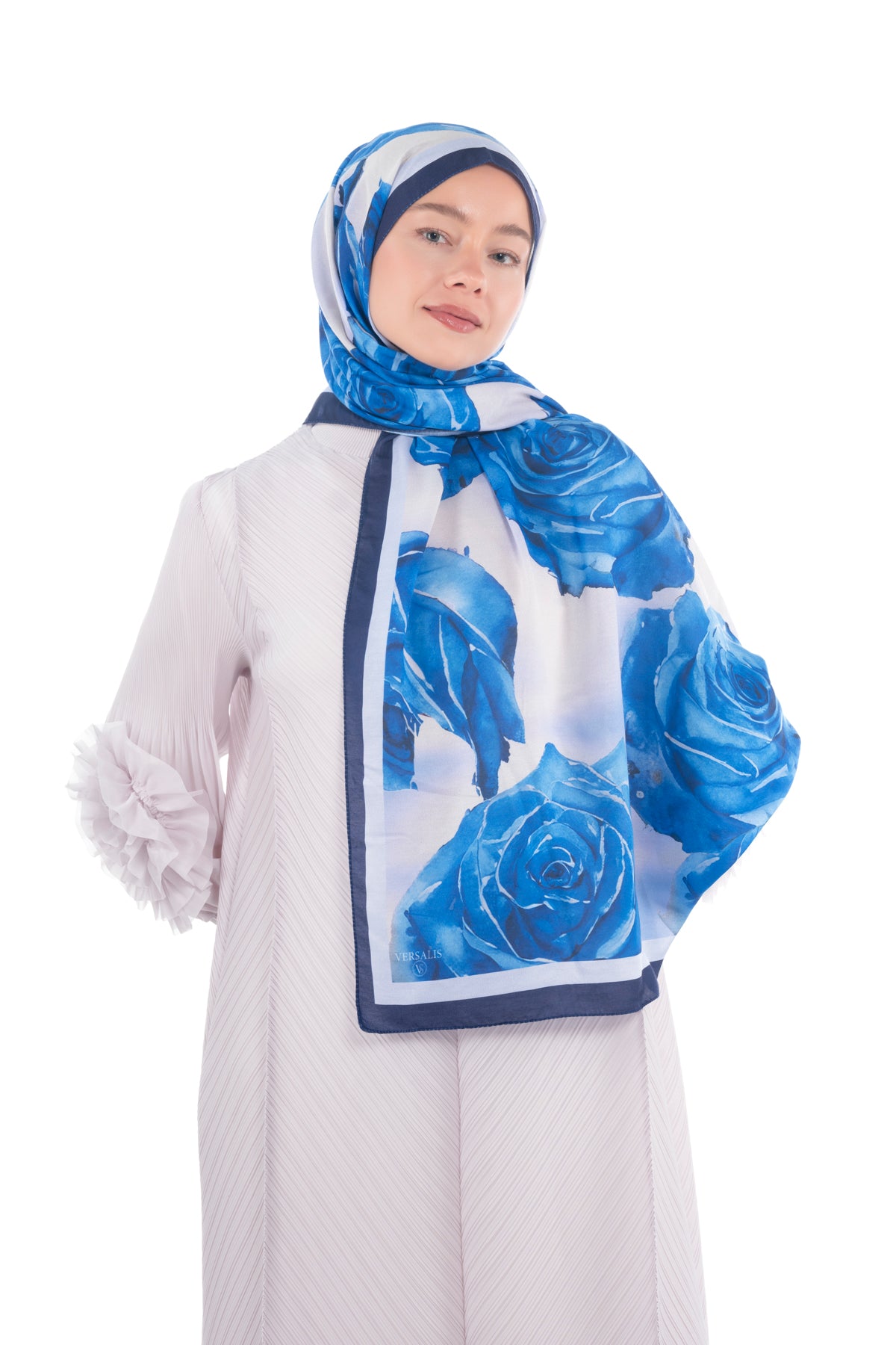 So Soft™ Scarf | Rose Cloud - Light Blue Ocean