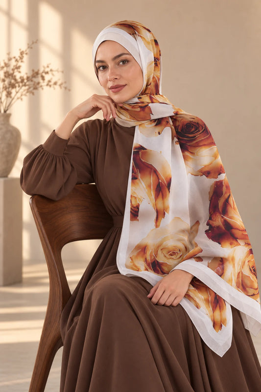 So Soft™ Şal | Rose Cloud - Karamel Bej Huzuru modelli görünüm